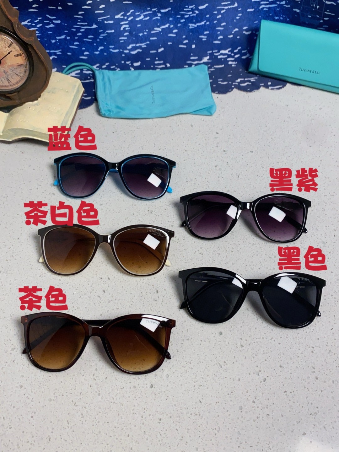 Tiffany蒂芙尼 2025新款镶钻太阳镜眼镜女士潮流精致墨镜 个性女款