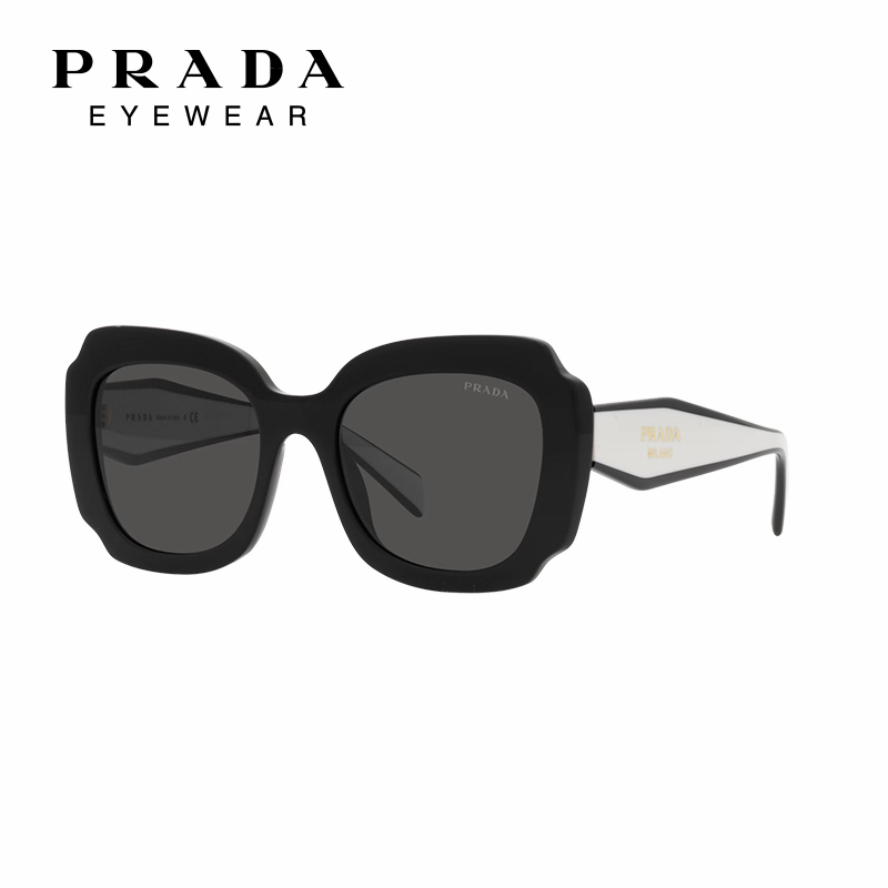 Prada普拉达 新款太阳镜女潮流不规则形渐变板材墨镜30。R 16YSF