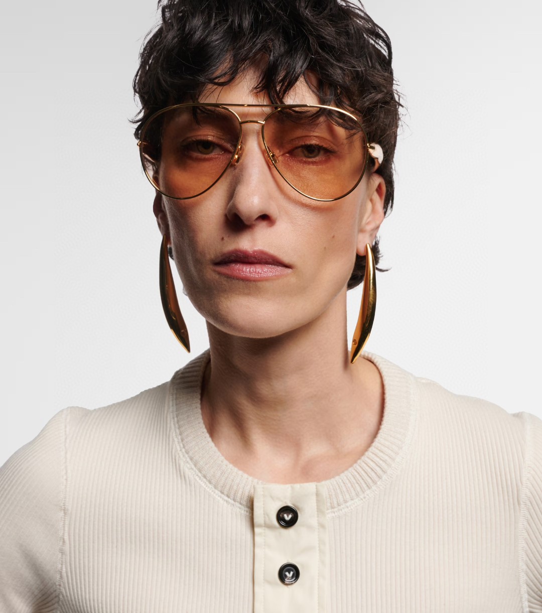 BottegaVeneta宝缇嘉 BV1305S欧美时尚太阳镜男女沙丁鱼镜腿金属蛤蟆镜飞行员墨镜