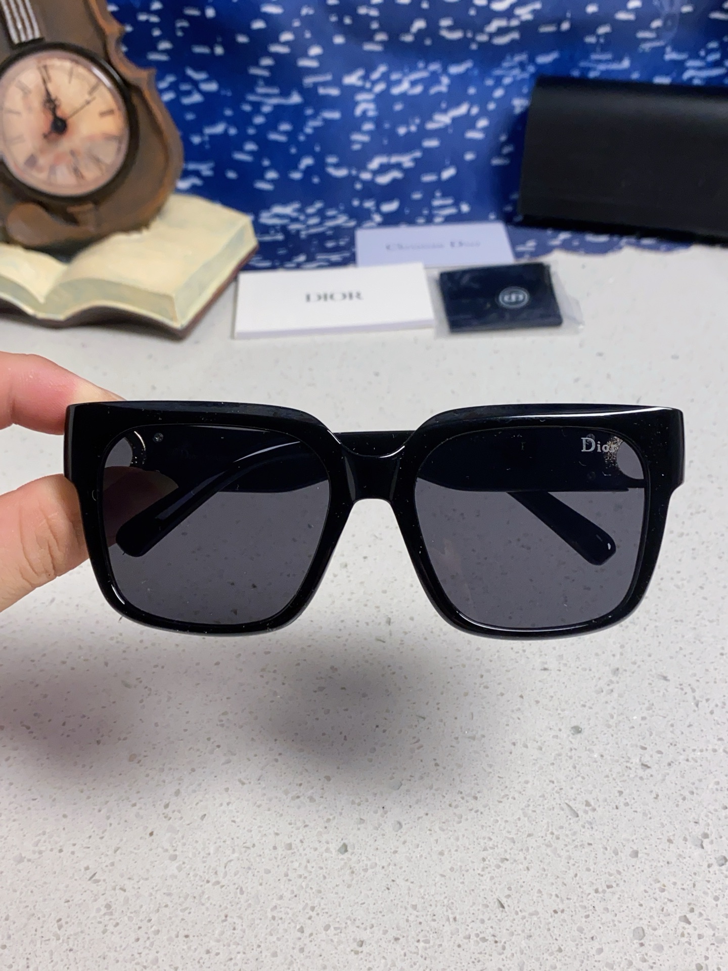 Dior迪奥 2025潮流新款多边形框 镶钻大框太阳眼镜女士墨镜 S11F时尚遮阳墨镜