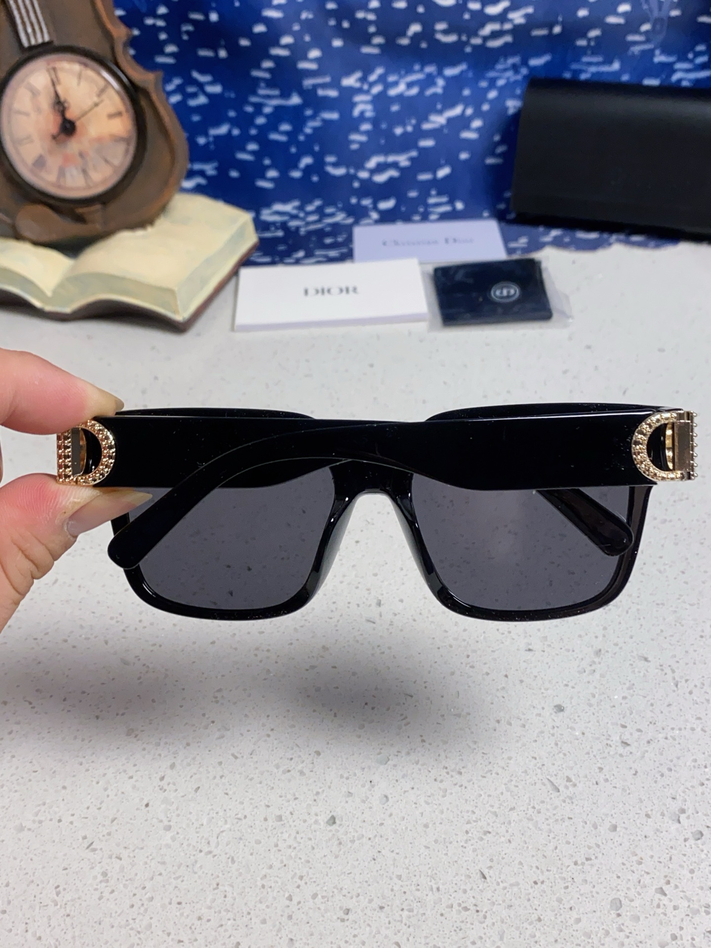 Dior迪奥 2025潮流新款多边形框 镶钻大框太阳眼镜女士墨镜 S11F时尚遮阳墨镜