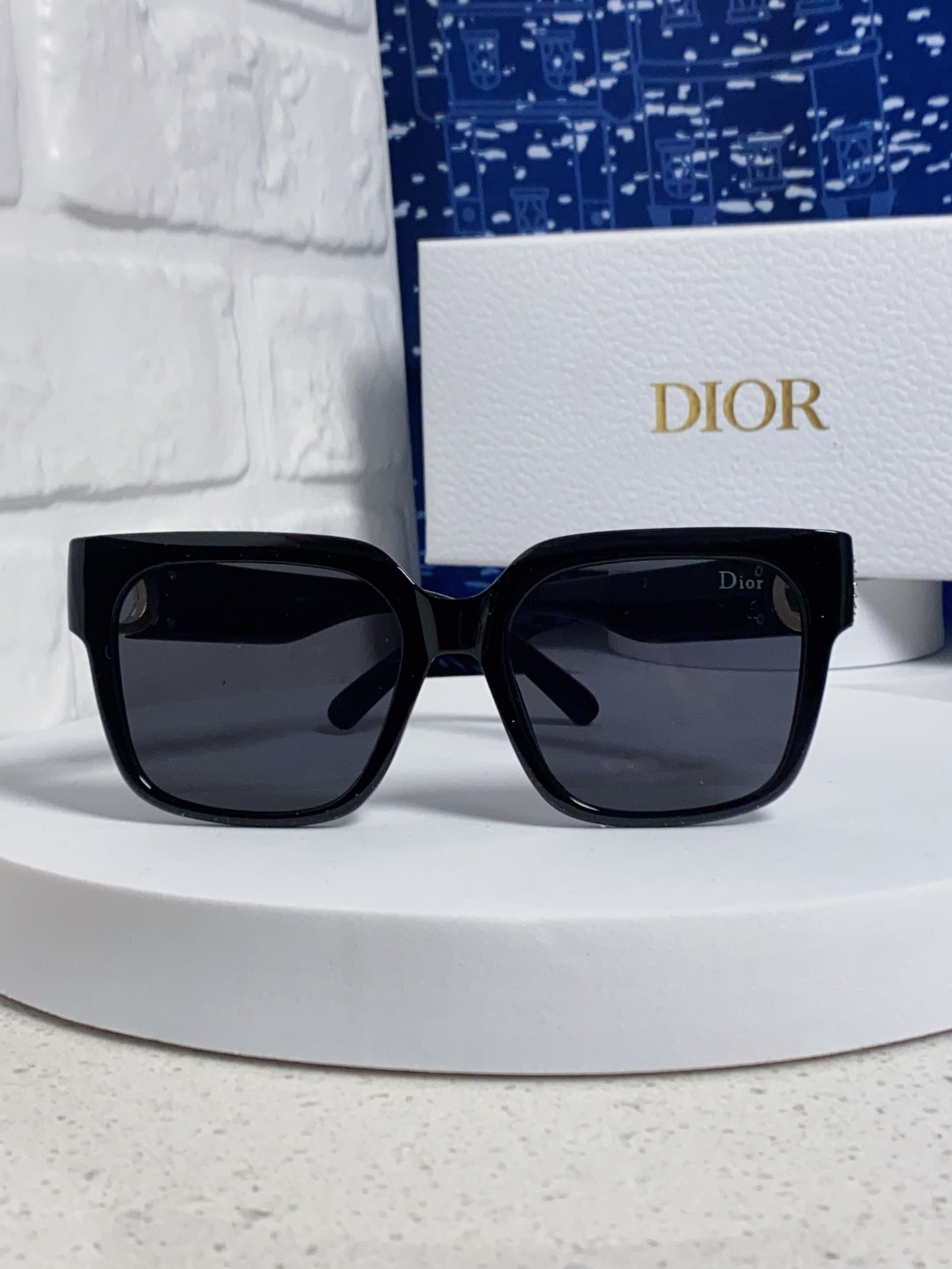 Dior迪奥 2025潮流新款多边形框 镶钻大框太阳眼镜女士墨镜 S11F时尚遮阳墨镜