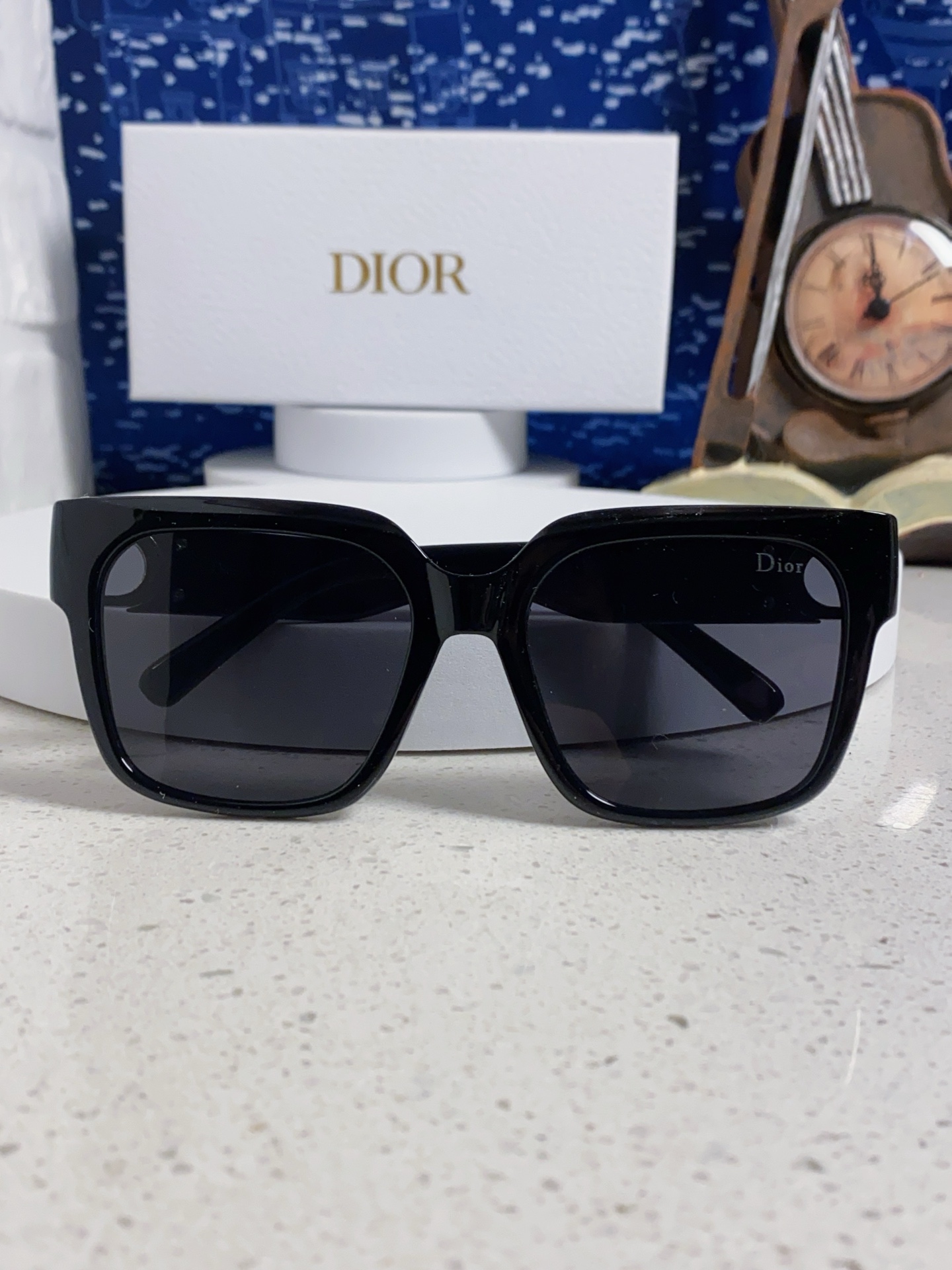 Dior迪奥 2025潮流新款多边形框 镶钻大框太阳眼镜女士墨镜 S11F时尚遮阳墨镜