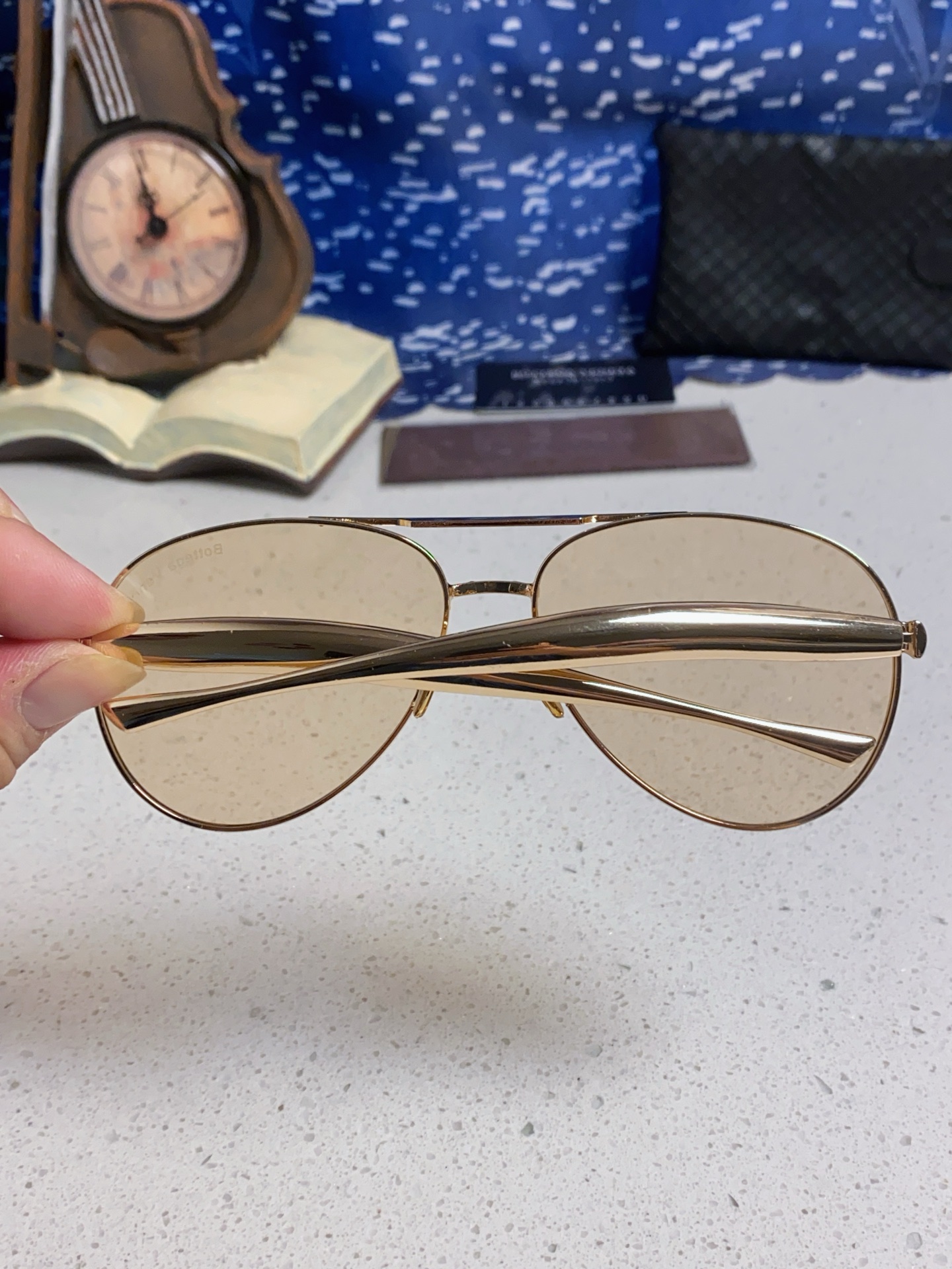 BottegaVeneta宝缇嘉 BV1305S欧美时尚太阳镜男女沙丁鱼镜腿金属蛤蟆镜飞行员墨镜