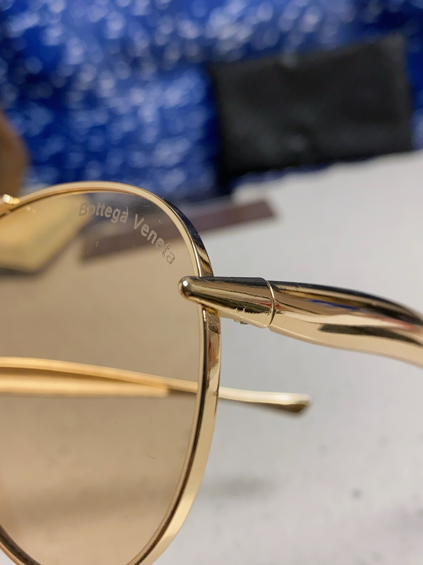 BottegaVeneta宝缇嘉 BV1305S欧美时尚太阳镜男女沙丁鱼镜腿金属蛤蟆镜飞行员墨镜