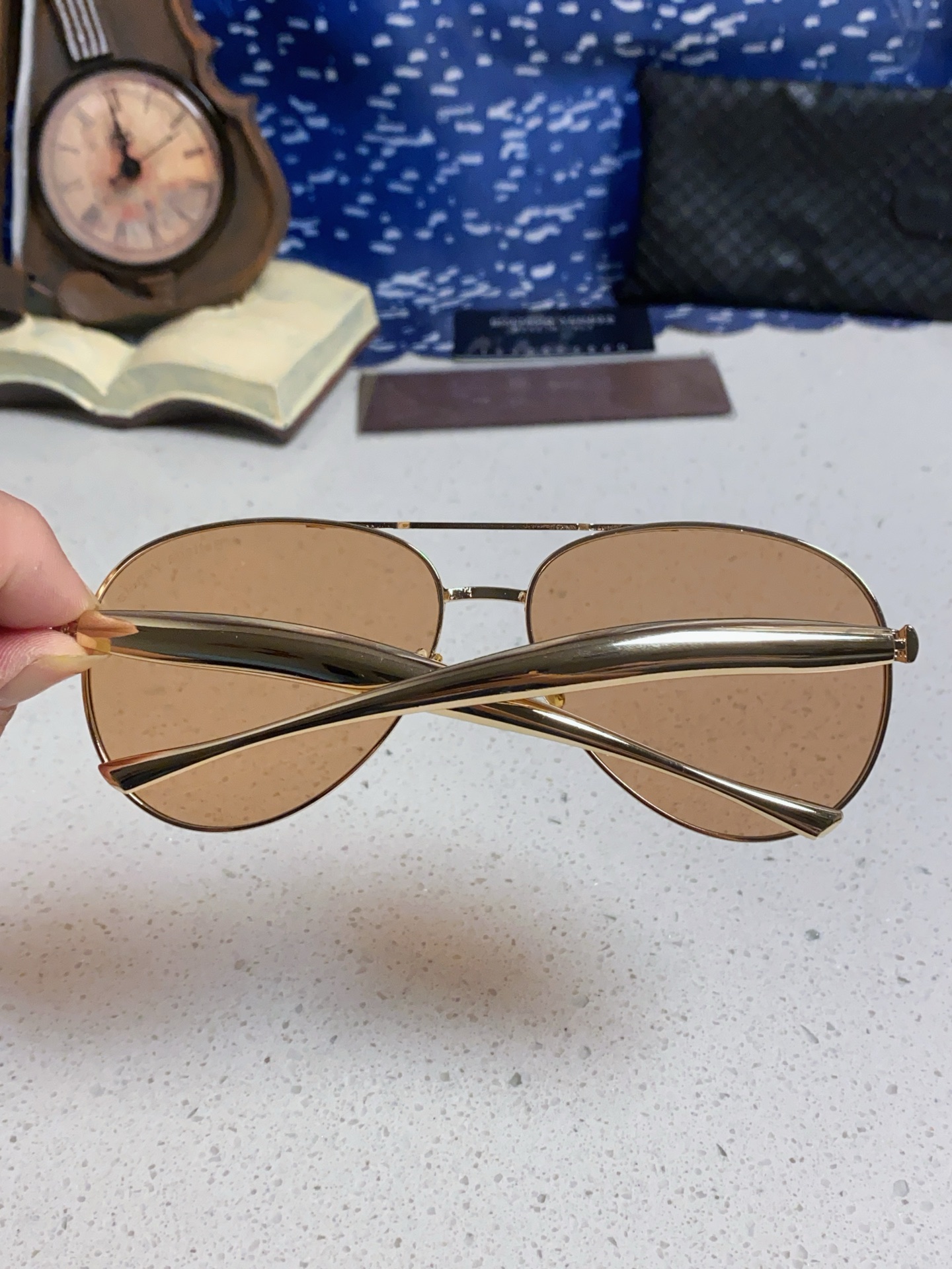 BottegaVeneta宝缇嘉 BV1305S欧美时尚太阳镜男女沙丁鱼镜腿金属蛤蟆镜飞行员墨镜