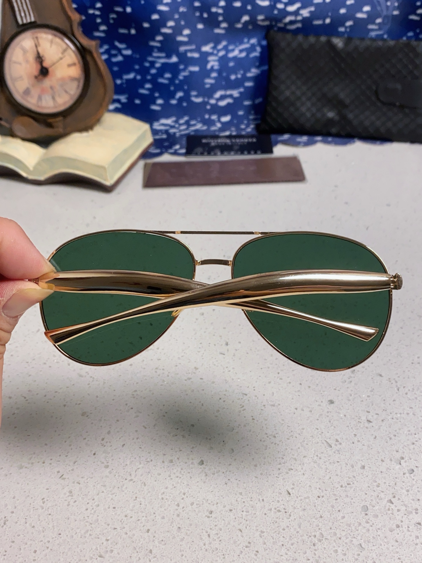 BottegaVeneta宝缇嘉 BV1305S欧美时尚太阳镜男女沙丁鱼镜腿金属蛤蟆镜飞行员墨镜