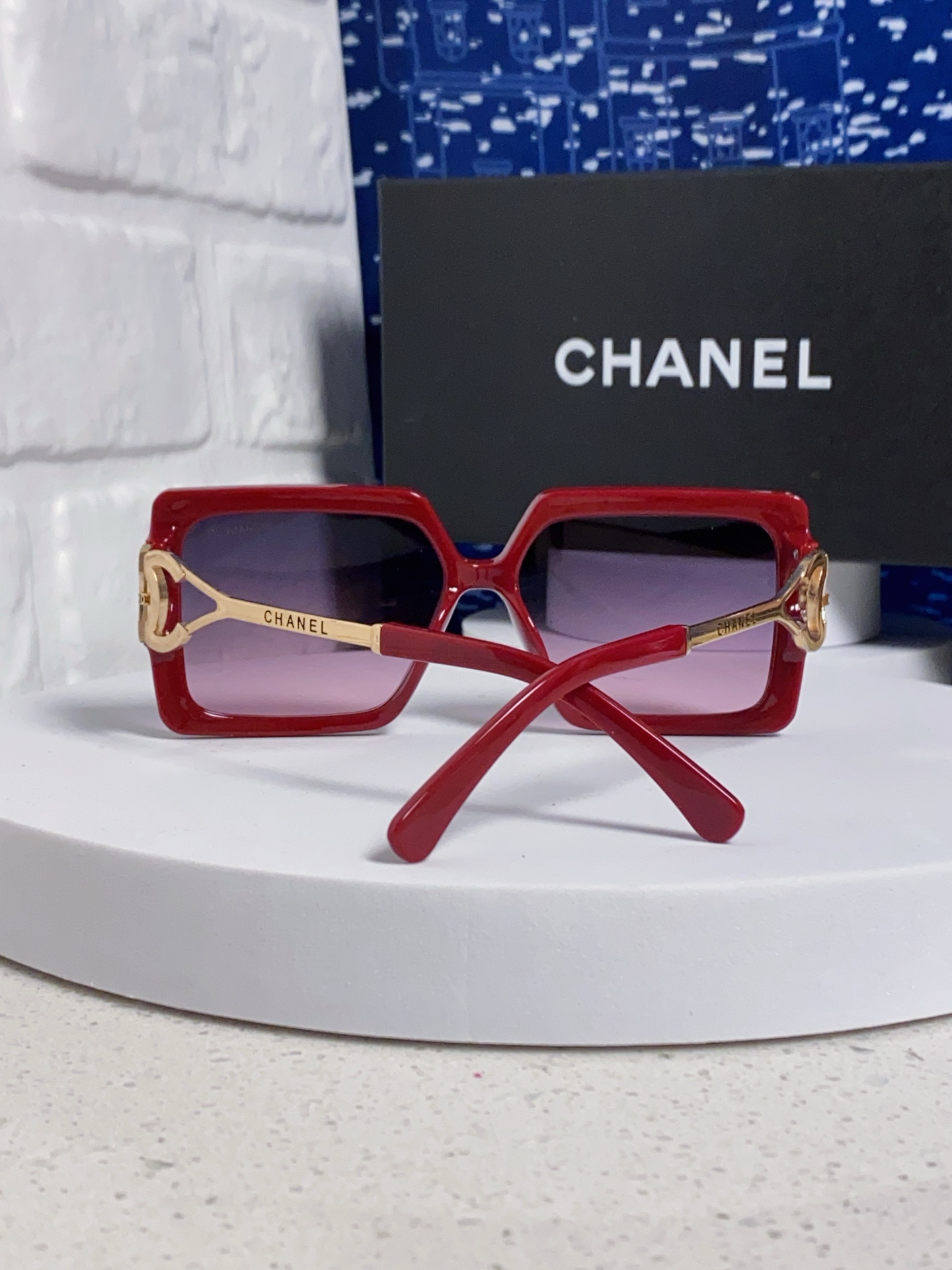 Chanel香奈儿 2025新款时尚大框太阳镜女高级感方形ins风街拍欧美跨境遮阳驾驶墨镜