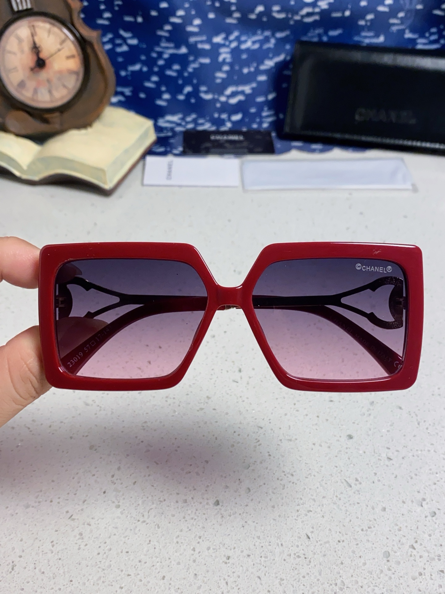 Chanel香奈儿 2025新款时尚大框太阳镜女高级感方形ins风街拍欧美跨境遮阳驾驶墨镜