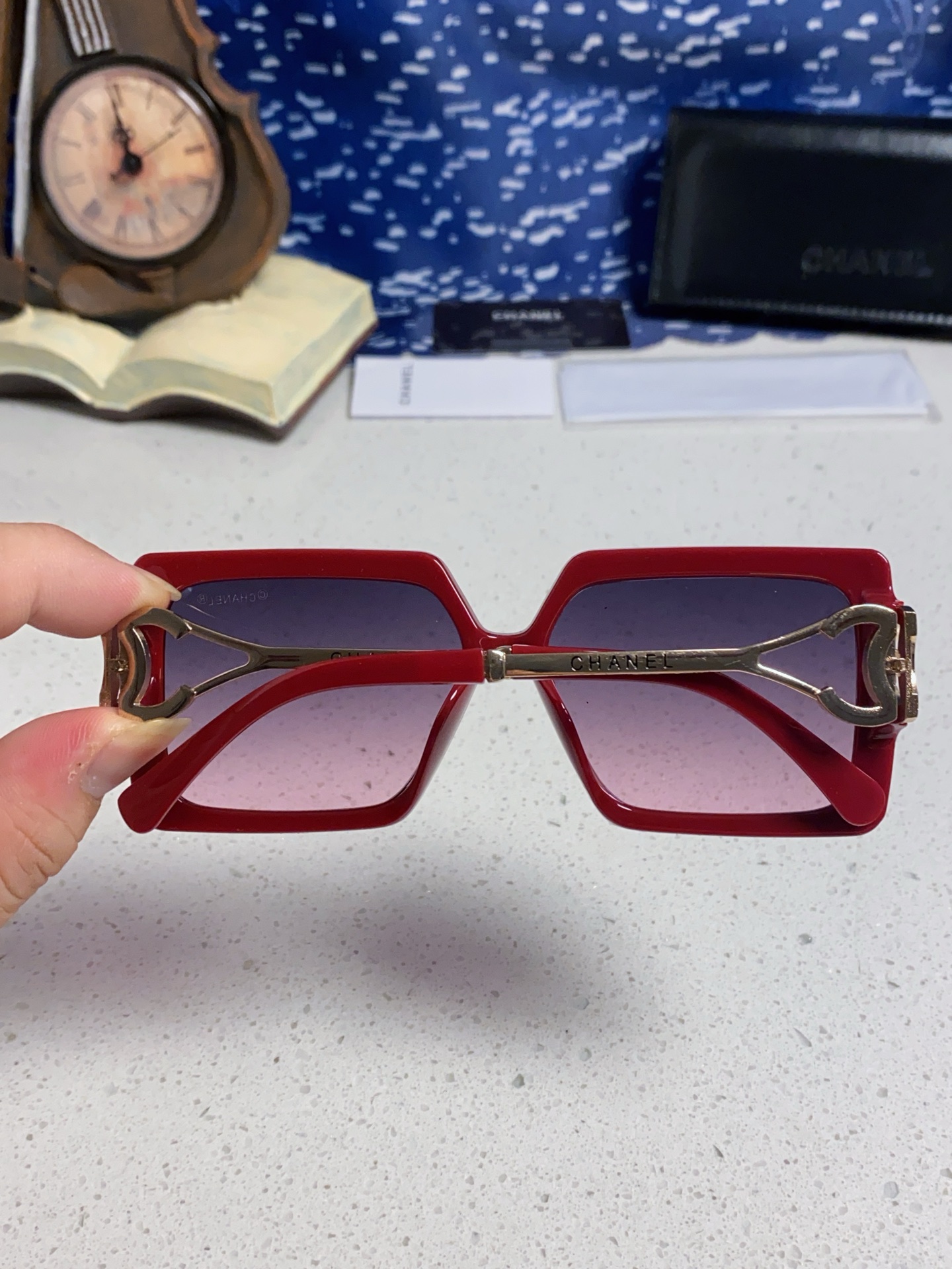 Chanel香奈儿 2025新款时尚大框太阳镜女高级感方形ins风街拍欧美跨境遮阳驾驶墨镜