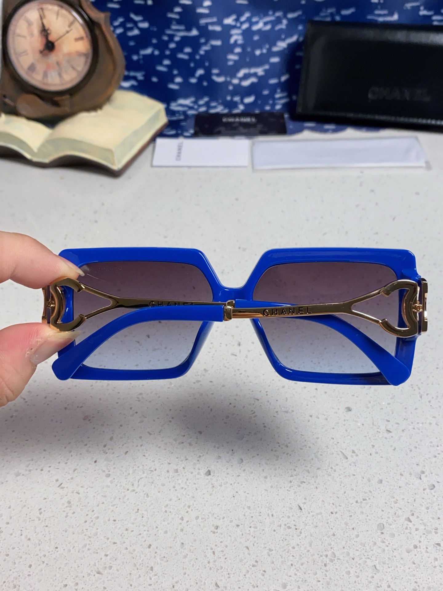 Chanel香奈儿 2025新款时尚大框太阳镜女高级感方形ins风街拍欧美跨境遮阳驾驶墨镜