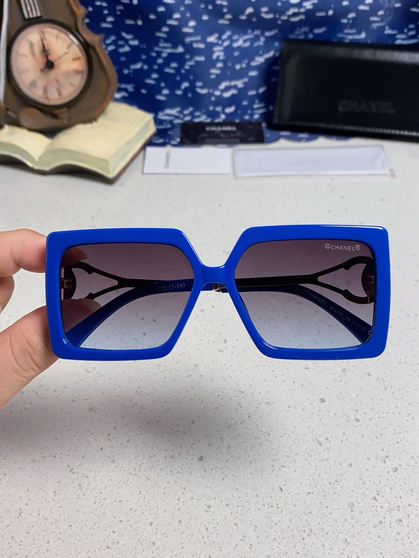 Chanel香奈儿 2025新款时尚大框太阳镜女高级感方形ins风街拍欧美跨境遮阳驾驶墨镜