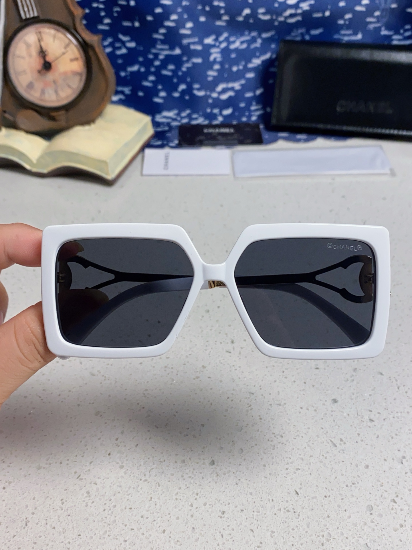 Chanel香奈儿 2025新款时尚大框太阳镜女高级感方形ins风街拍欧美跨境遮阳驾驶墨镜