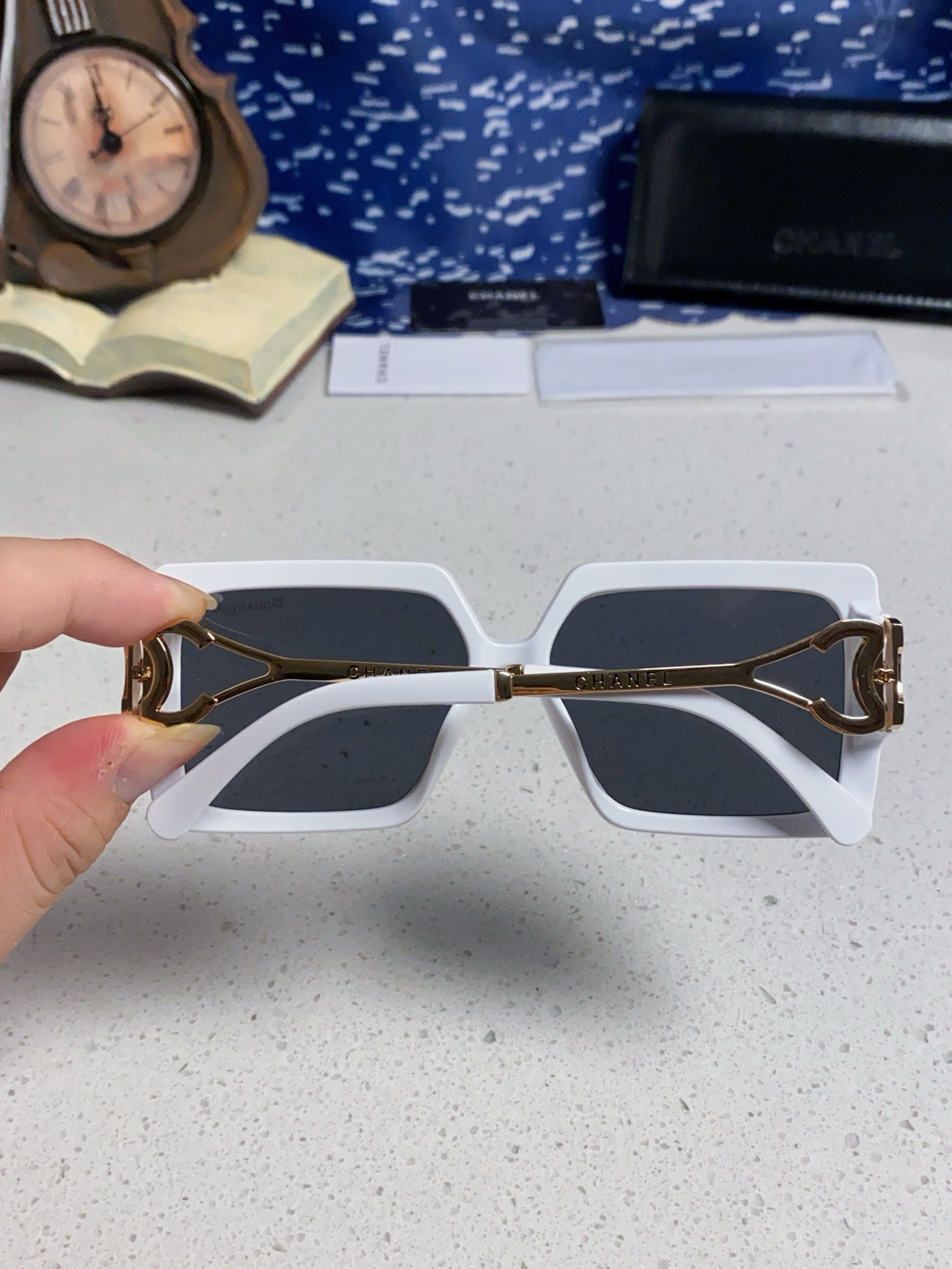 Chanel香奈儿 2025新款时尚大框太阳镜女高级感方形ins风街拍欧美跨境遮阳驾驶墨镜