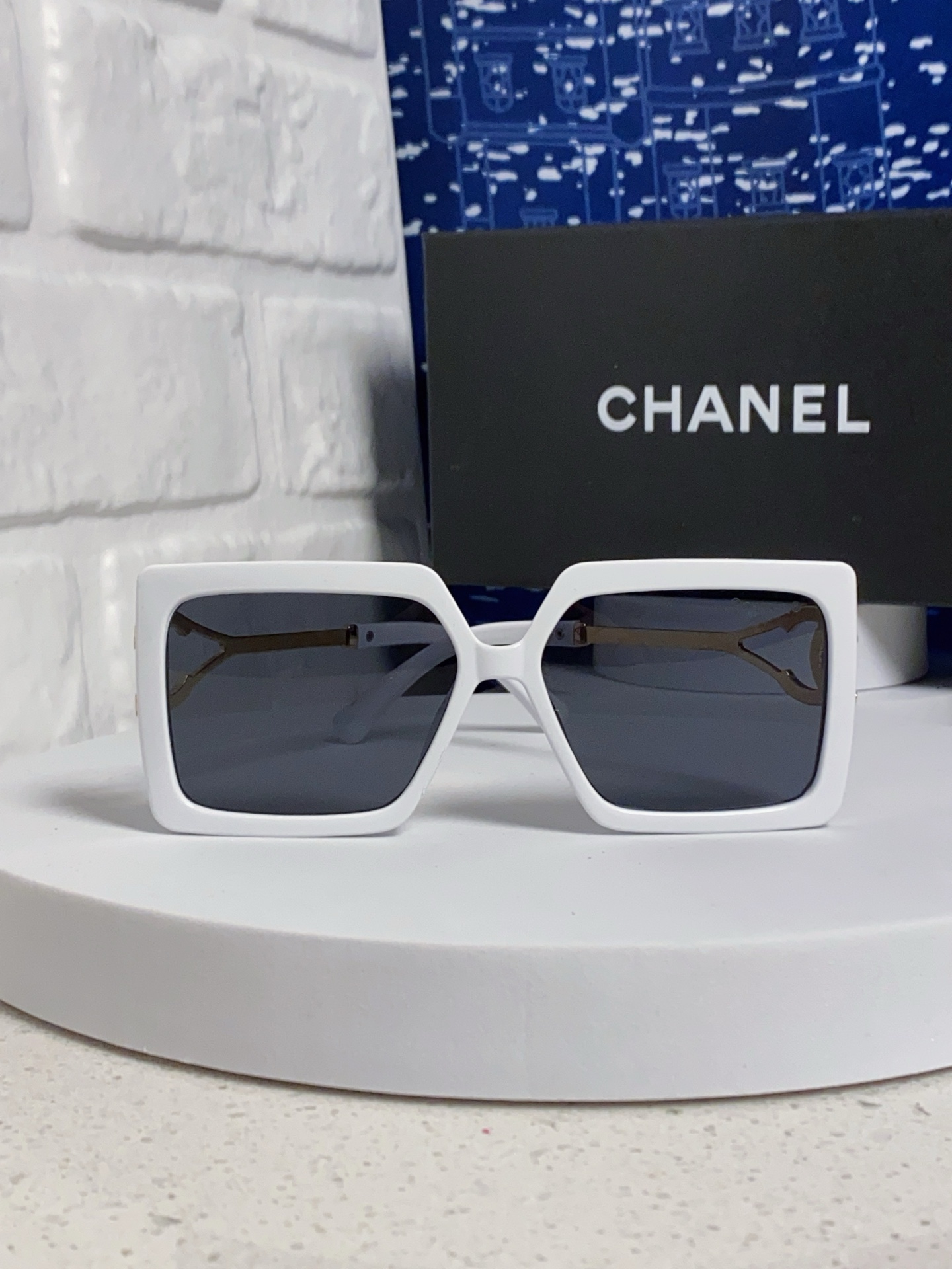 Chanel香奈儿 2025新款时尚大框太阳镜女高级感方形ins风街拍欧美跨境遮阳驾驶墨镜