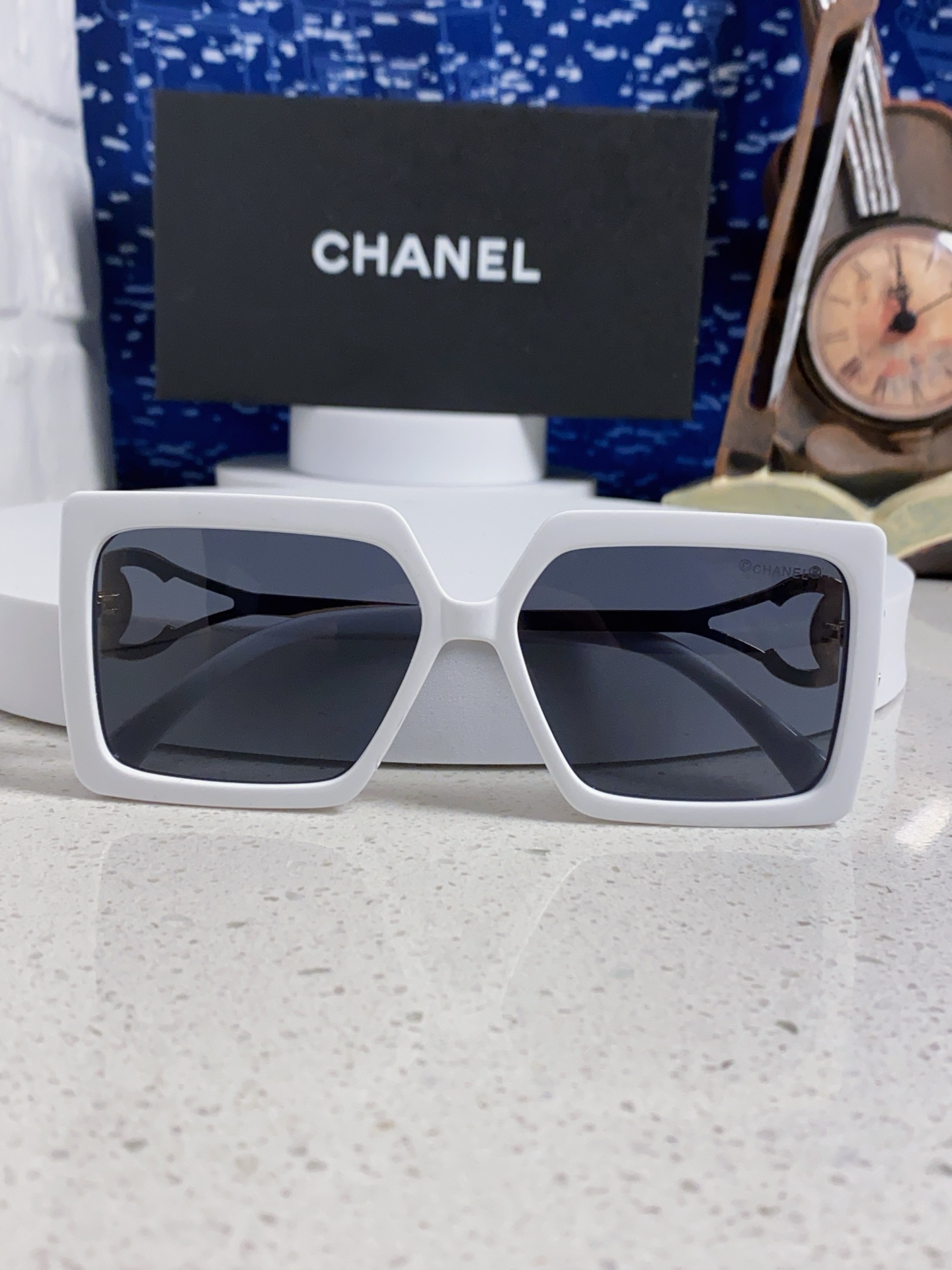 Chanel香奈儿 2025新款时尚大框太阳镜女高级感方形ins风街拍欧美跨境遮阳驾驶墨镜