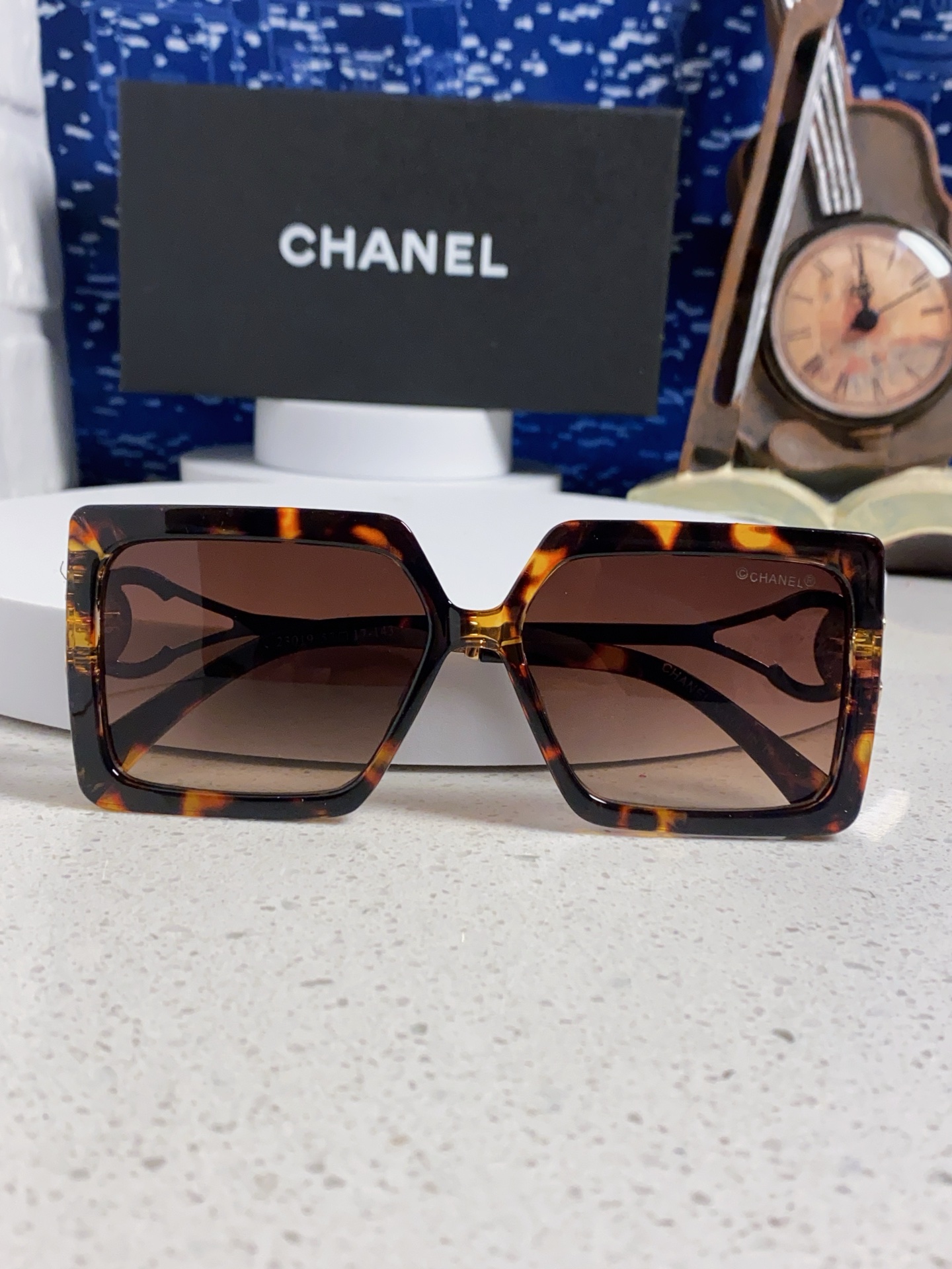 Chanel香奈儿 2025新款时尚大框太阳镜女高级感方形ins风街拍欧美跨境遮阳驾驶墨镜