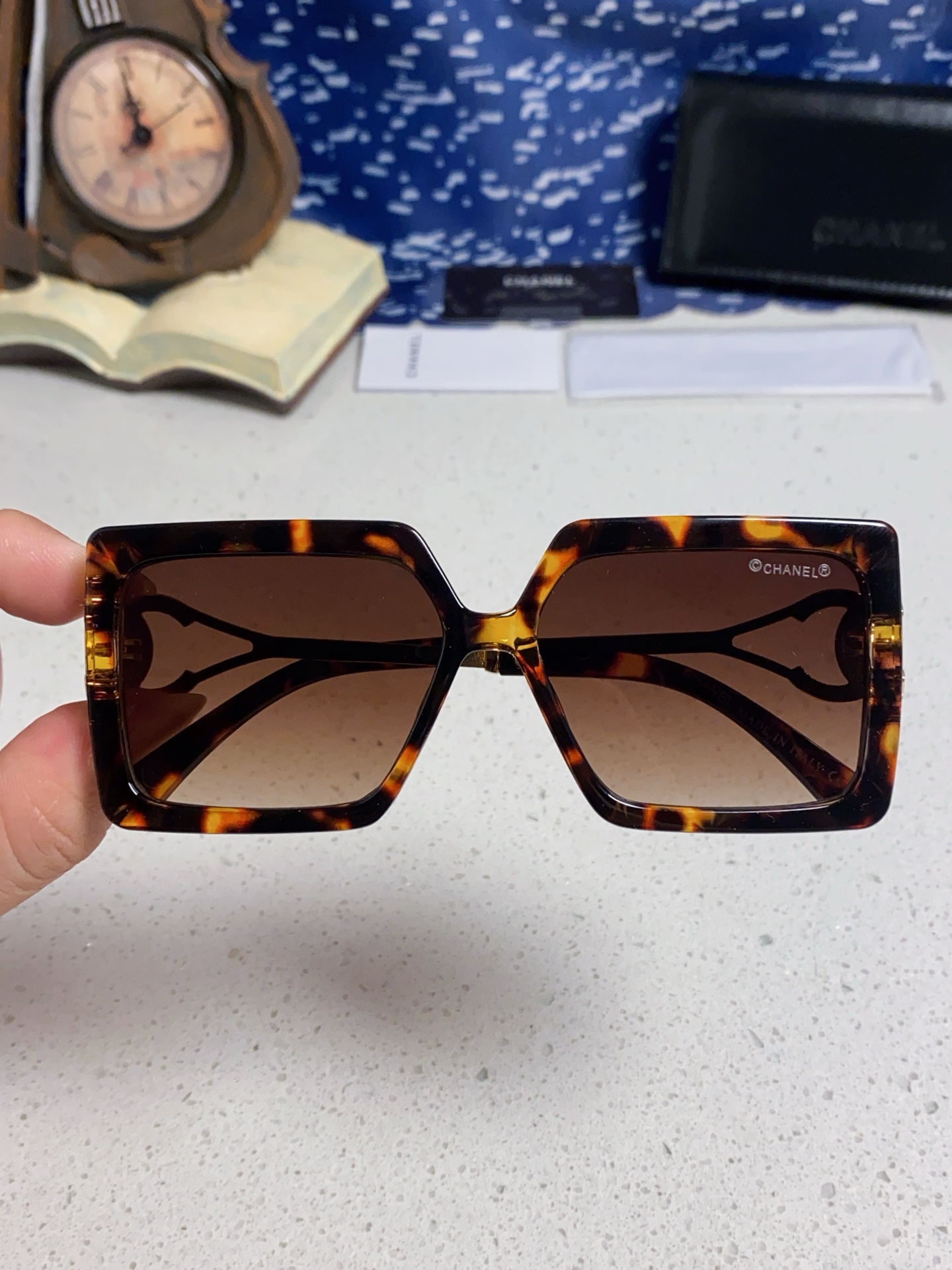 Chanel香奈儿 2025新款时尚大框太阳镜女高级感方形ins风街拍欧美跨境遮阳驾驶墨镜