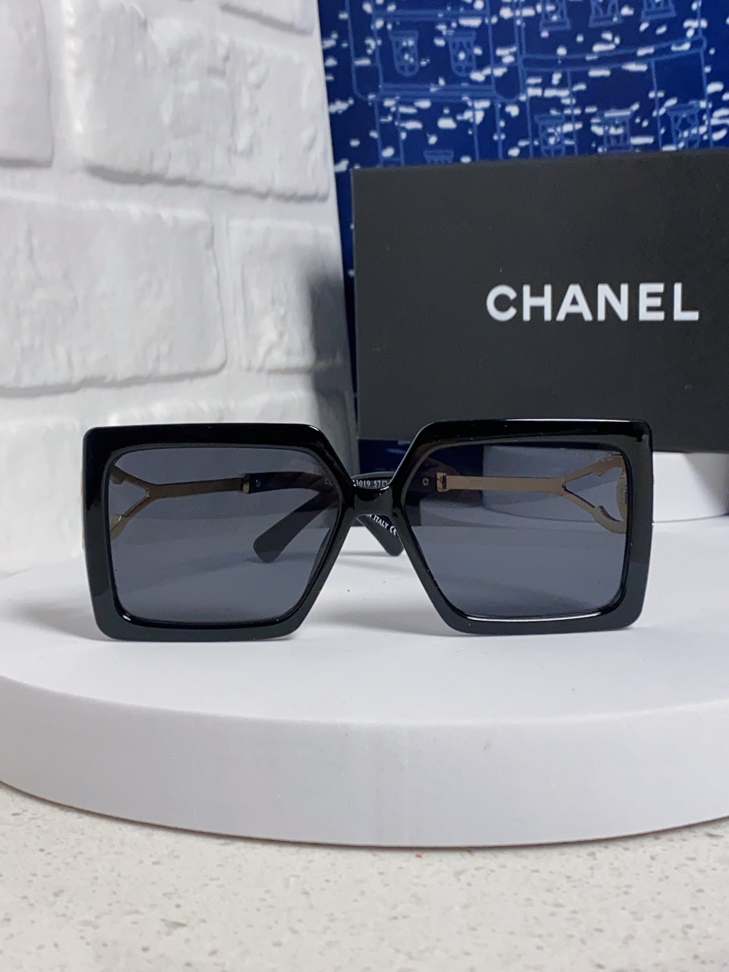 Chanel香奈儿 2025新款时尚大框太阳镜女高级感方形ins风街拍欧美跨境遮阳驾驶墨镜