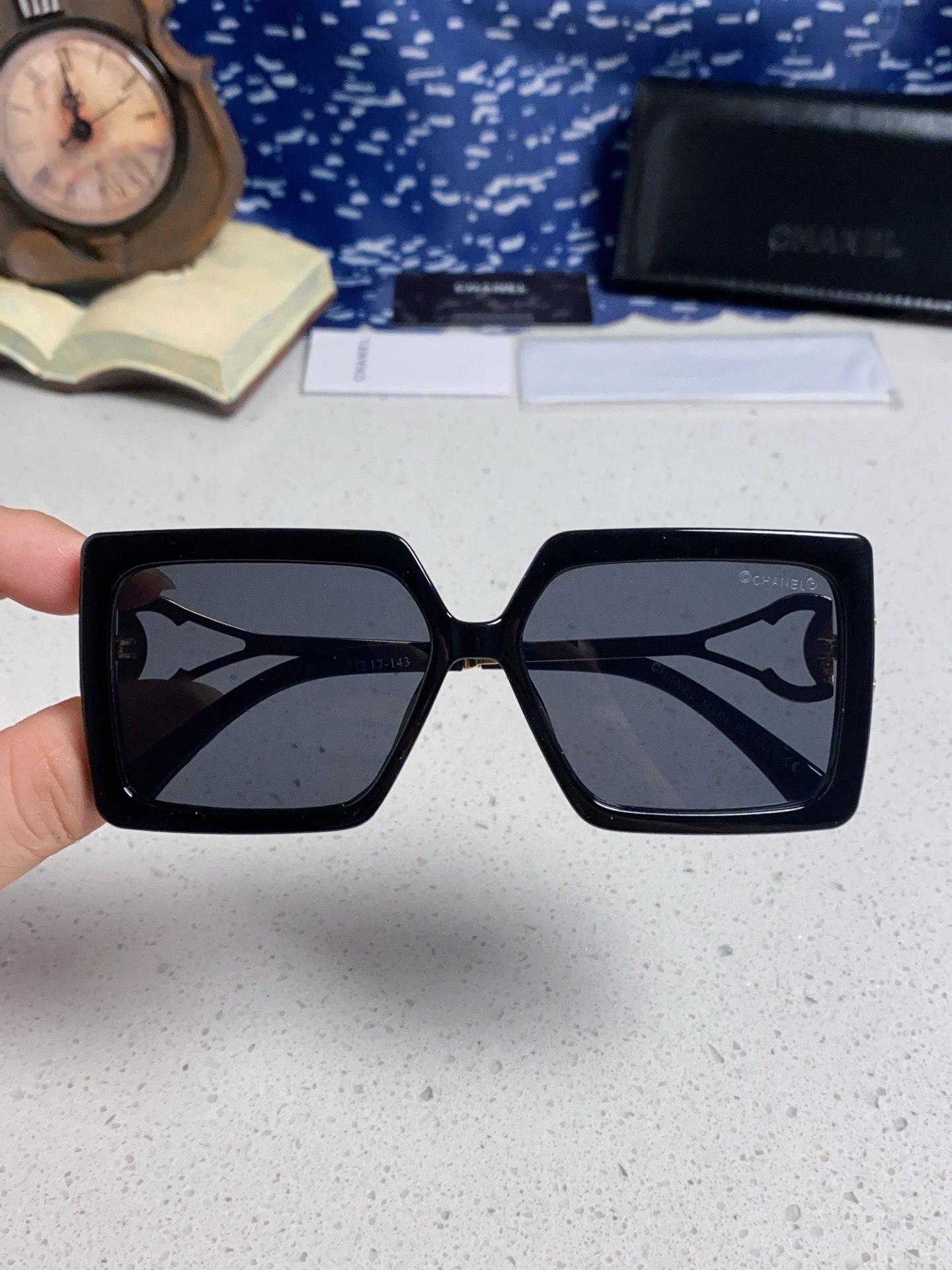 Chanel香奈儿 2025新款时尚大框太阳镜女高级感方形ins风街拍欧美跨境遮阳驾驶墨镜