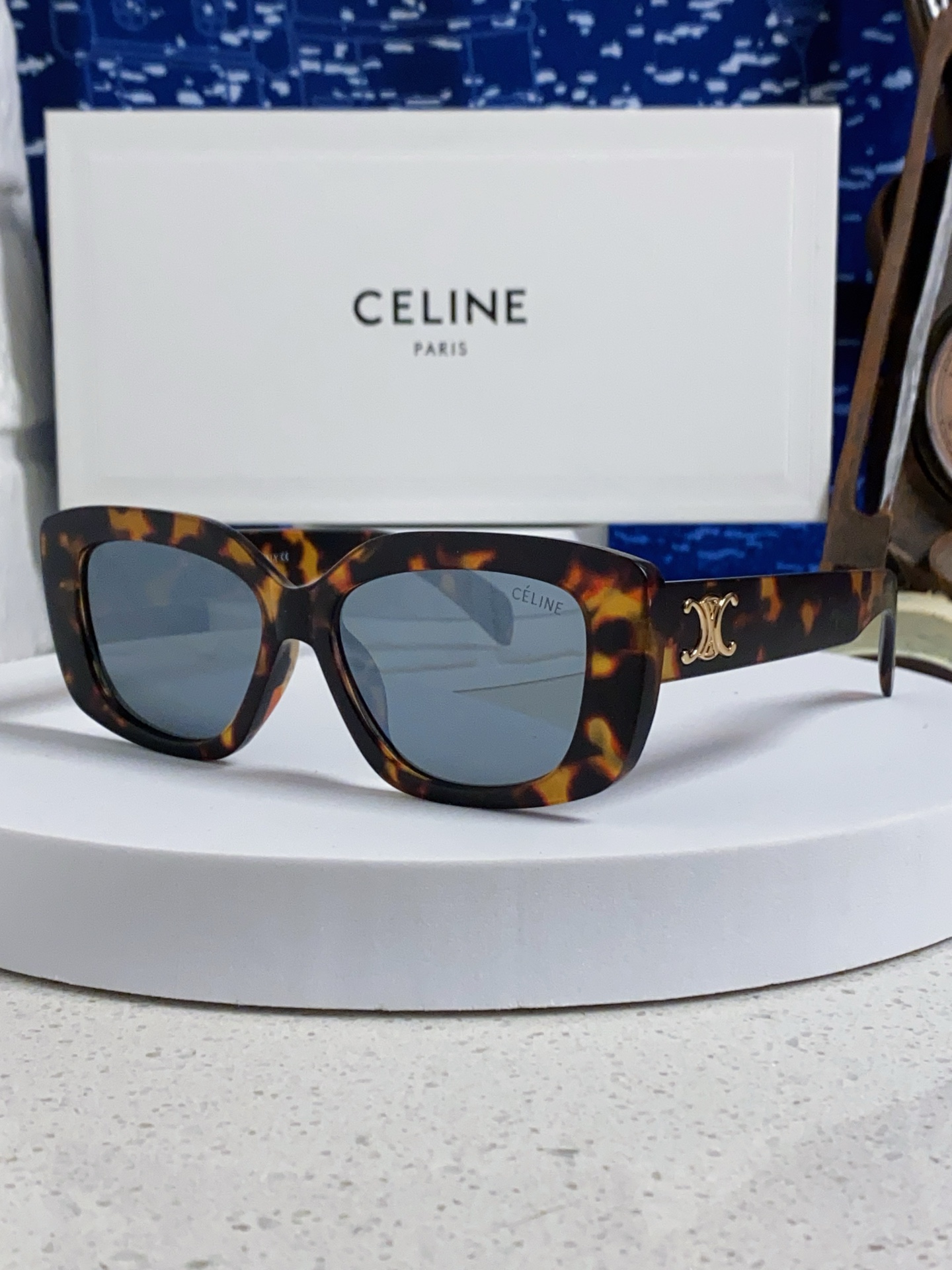  Celine赛琳 韩版气质遮阳墨镜女潮圆脸大框高级感街拍网红防晒太阳眼镜 女士墨镜 男女通用款
