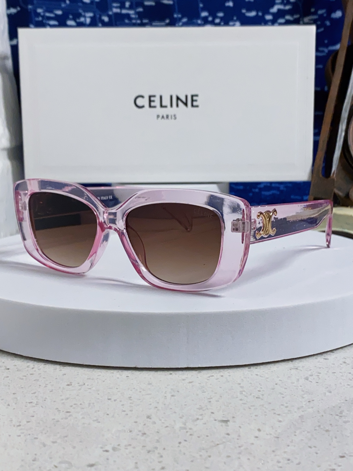 Celine赛琳 韩版气质遮阳墨镜女潮圆脸大框高级感街拍网红防晒太阳眼镜 女士墨镜 男女通用款