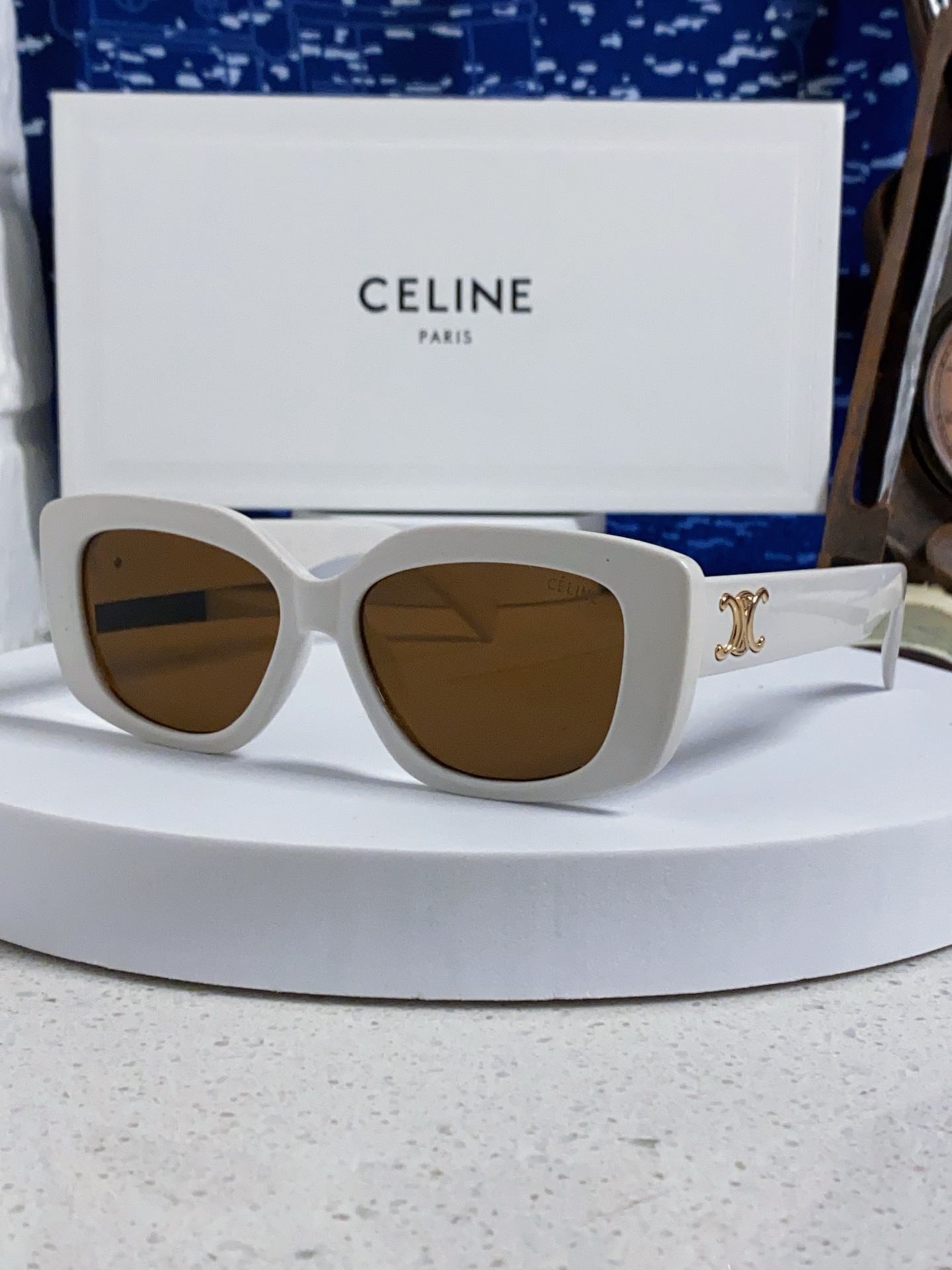  Celine赛琳 韩版气质遮阳墨镜女潮圆脸大框高级感街拍网红防晒太阳眼镜 女士墨镜 男女通用款