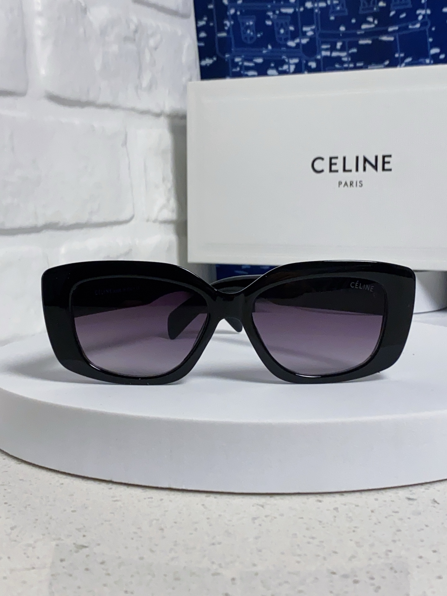  Celine赛琳 韩版气质遮阳墨镜女潮圆脸大框高级感街拍网红防晒太阳眼镜 女士墨镜 男女通用款
