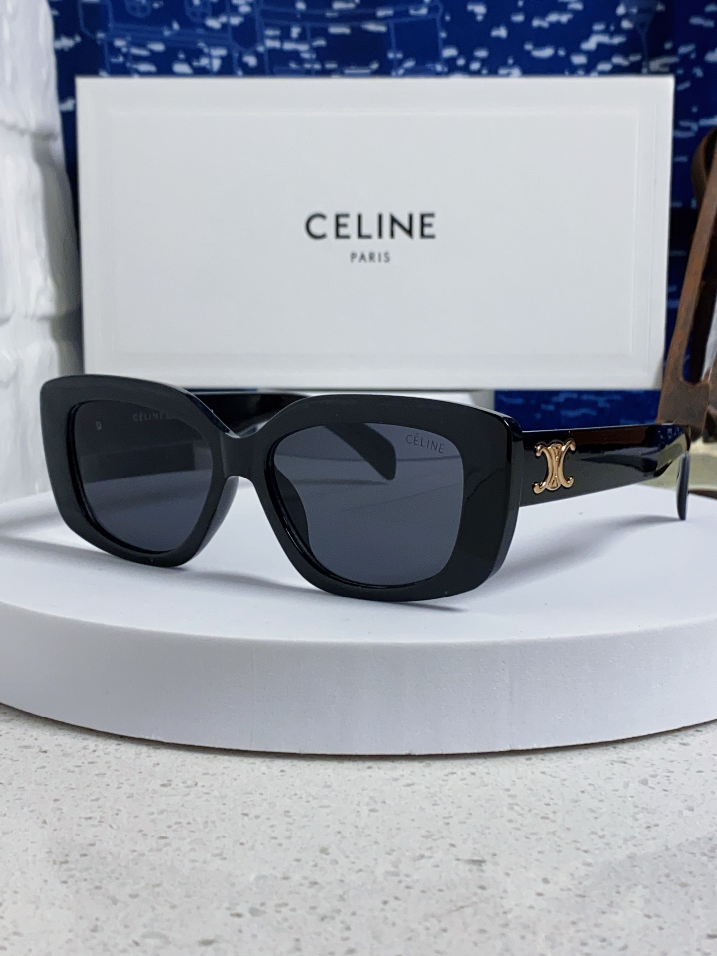  Celine赛琳 韩版气质遮阳墨镜女潮圆脸大框高级感街拍网红防晒太阳眼镜 女士墨镜 男女通用款