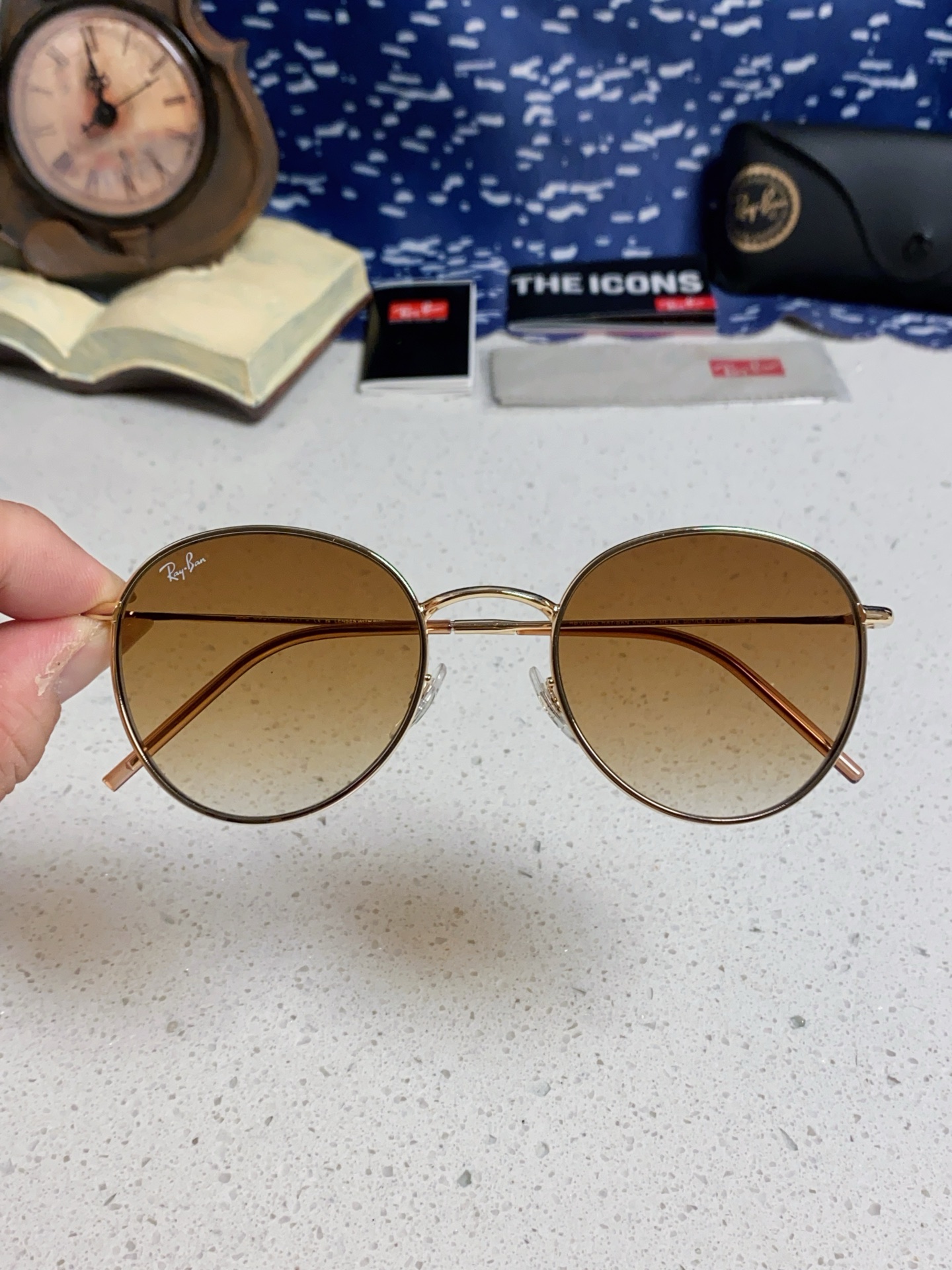  RayBan雷朋REVERSE反转潘托斯金属框眼镜男女款太阳墨镜RB0103S