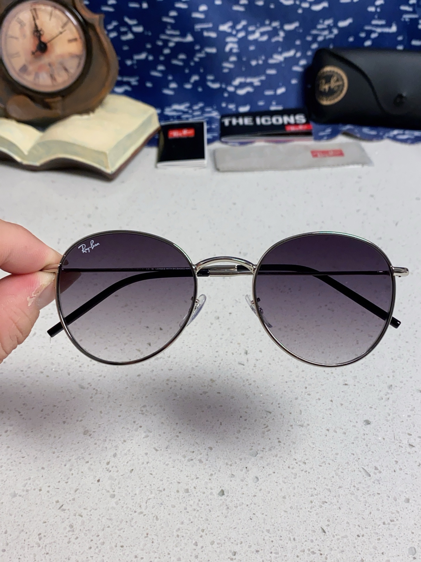  RayBan雷朋REVERSE反转潘托斯金属框眼镜男女款太阳墨镜RB0103S
