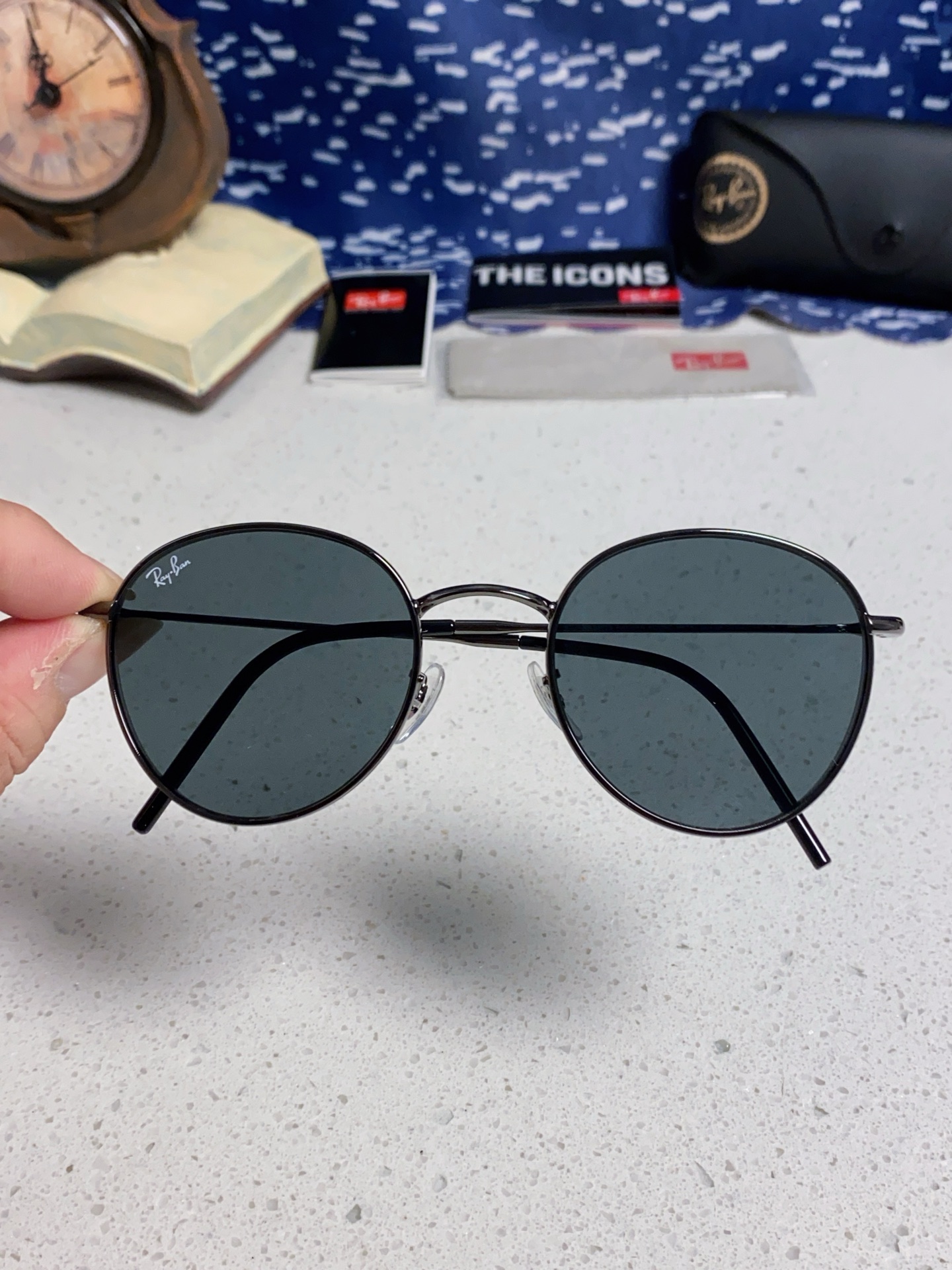  RayBan雷朋REVERSE反转潘托斯金属框眼镜男女款太阳墨镜RB0103S