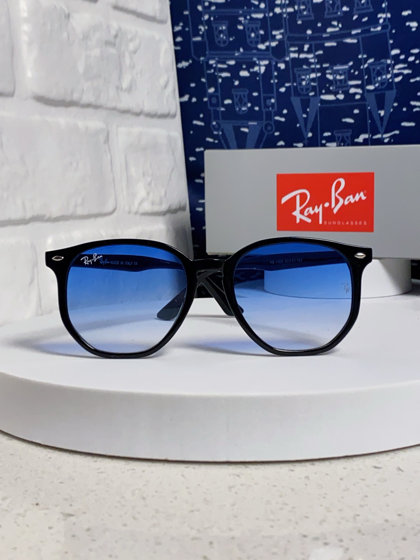  RayBan雷朋 2025新款太阳镜不规则多边形眼镜大框防晒 男女墨镜 RB4306