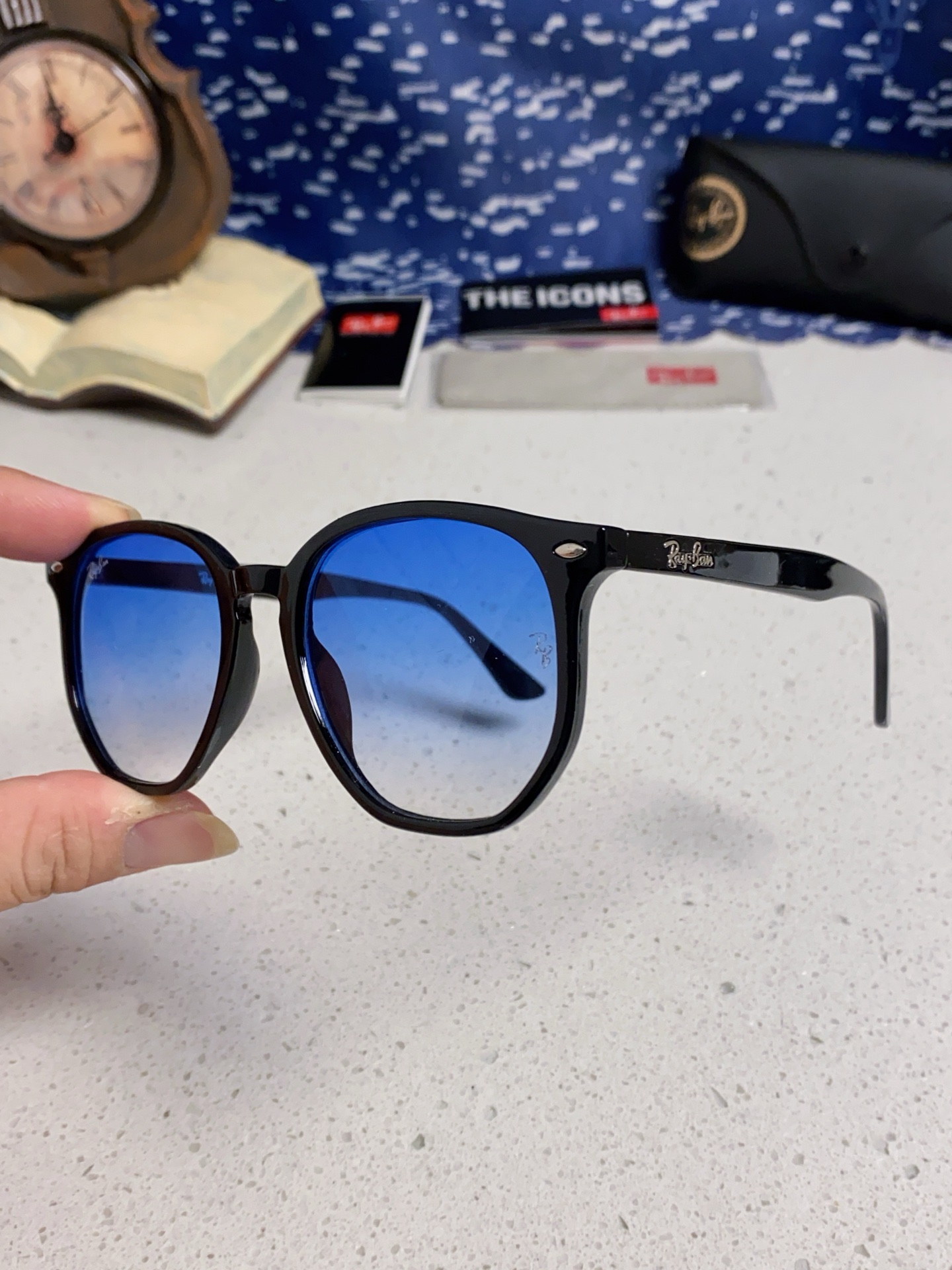  RayBan雷朋 2025新款太阳镜不规则多边形眼镜大框防晒 男女墨镜 RB4306