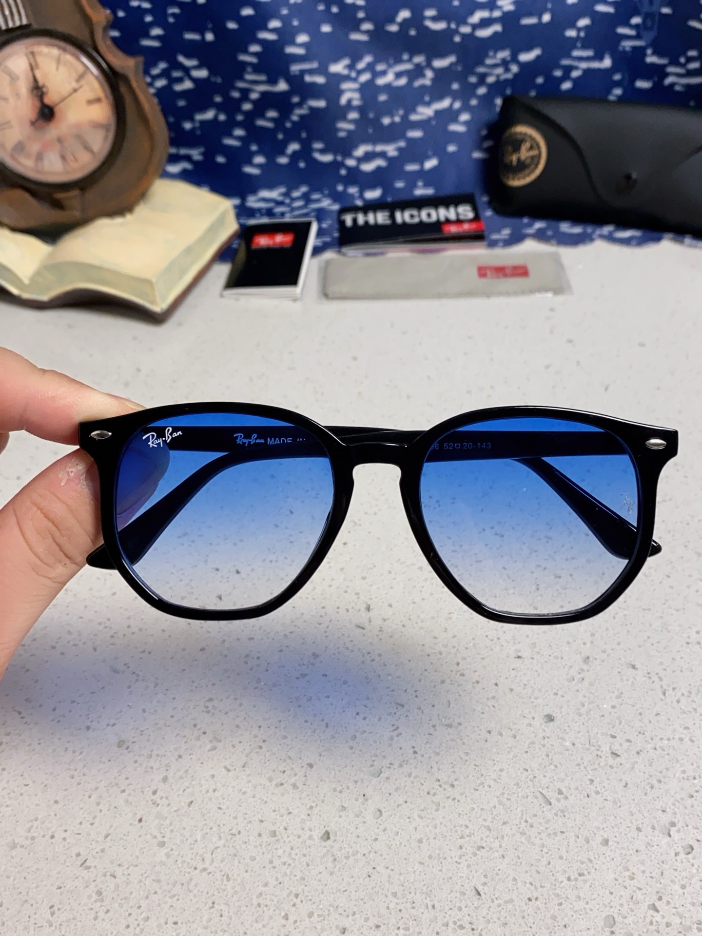  RayBan雷朋 2025新款太阳镜不规则多边形眼镜大框防晒 男女墨镜 RB4306