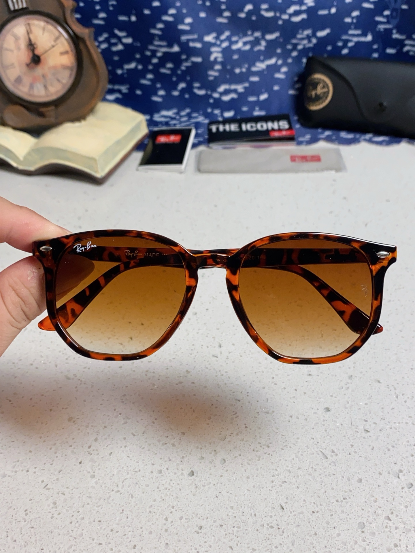  RayBan雷朋 2025新款太阳镜不规则多边形眼镜大框防晒 男女墨镜 RB4306