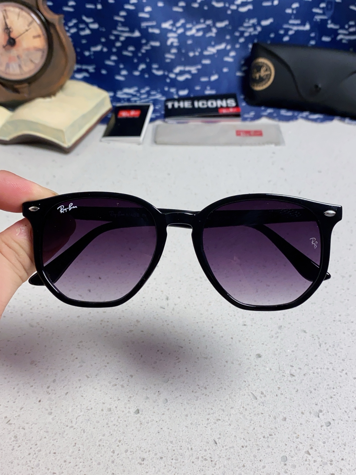  RayBan雷朋 2025新款太阳镜不规则多边形眼镜大框防晒 男女墨镜 RB4306