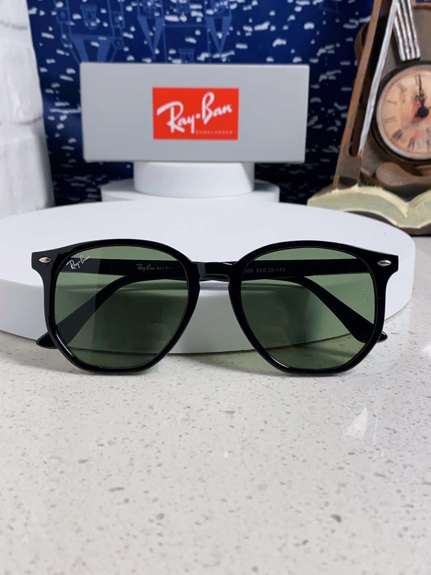  RayBan雷朋 2025新款太阳镜不规则多边形眼镜大框防晒 男女墨镜 RB4306