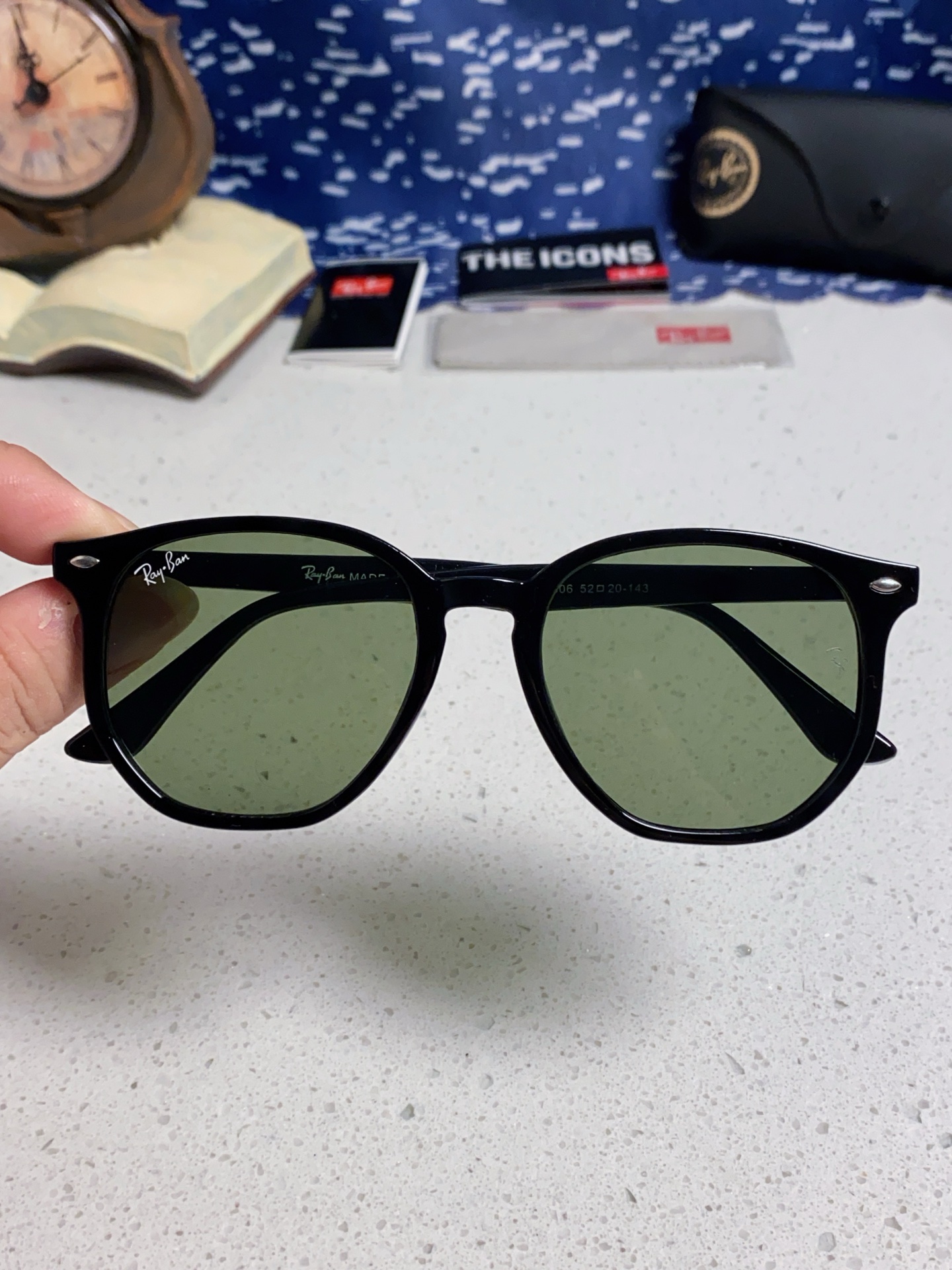 RayBan雷朋 2025新款太阳镜不规则多边形眼镜大框防晒 男女墨镜 RB4306
