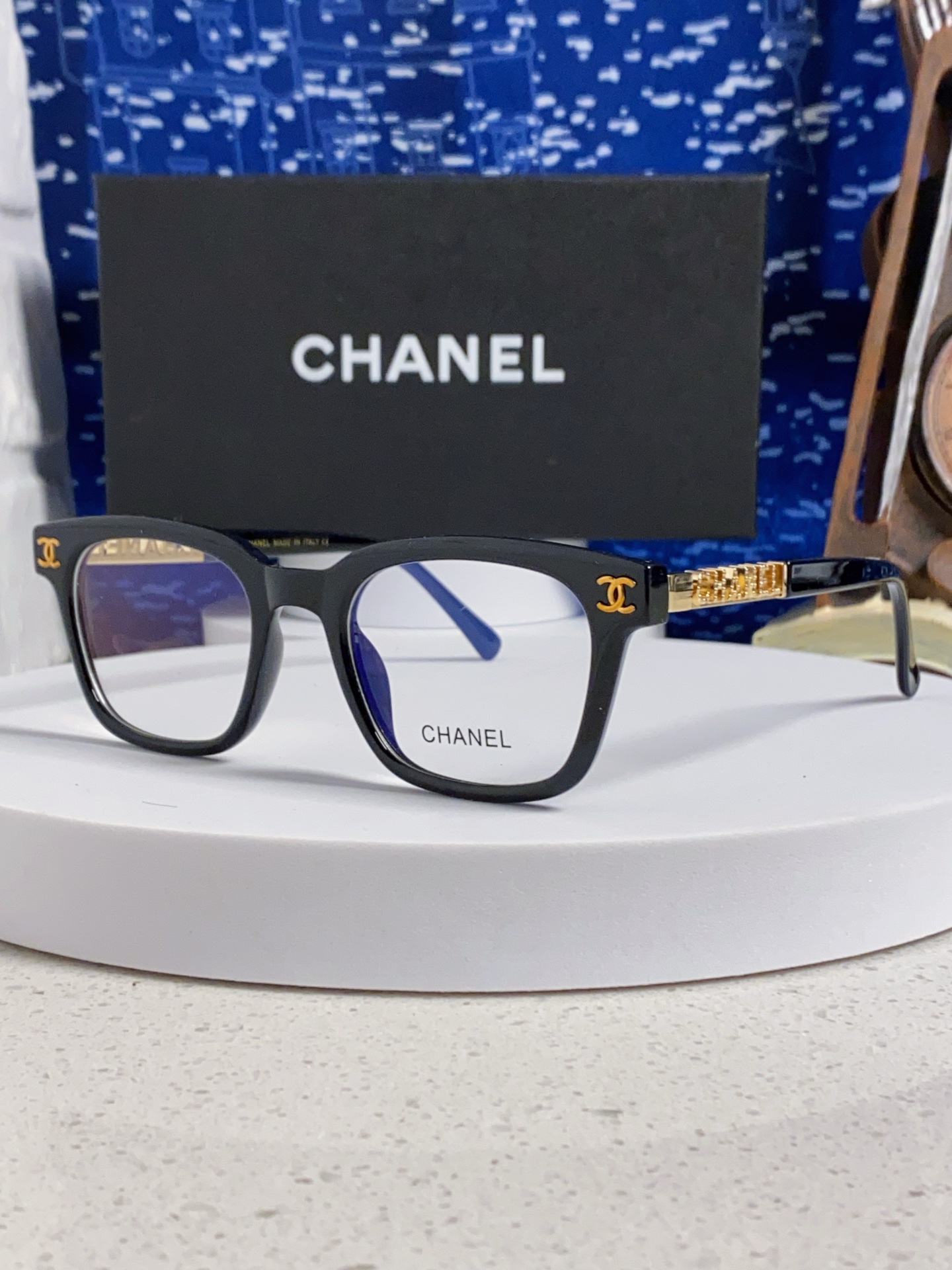  Chanel香奈儿 2025新款复古小香风眼镜近视男女黑框素颜神器显脸小防蓝光墨镜镜架太阳镜 