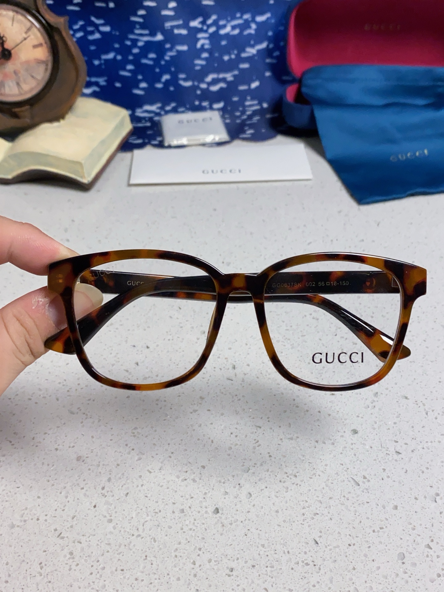  Gucci古奇 2025新款G家墨镜男女防晒防紫外线方形进口太阳眼镜GG0637
