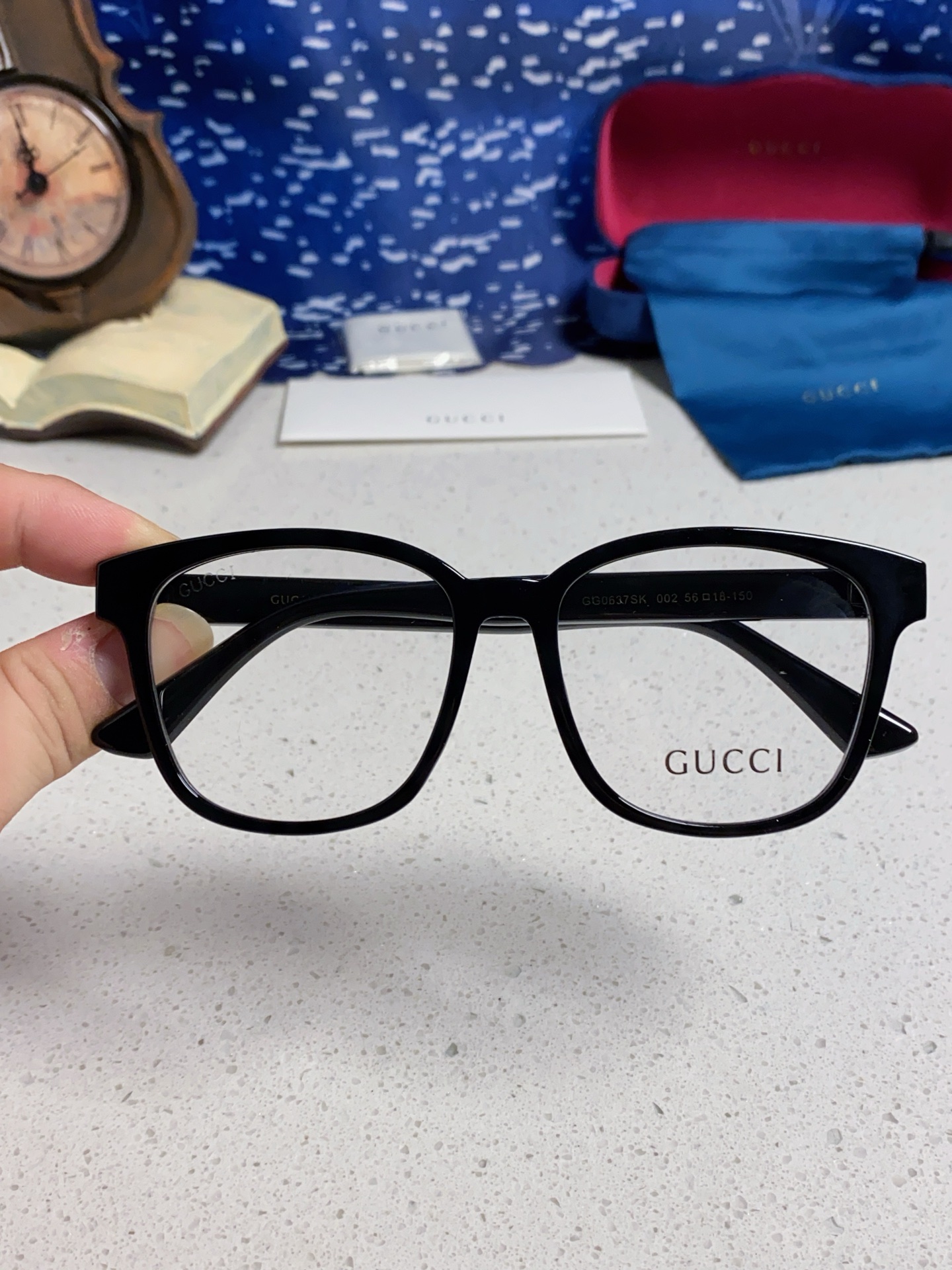  Gucci古奇 2025新款G家墨镜男女防晒防紫外线方形进口太阳眼镜GG0637