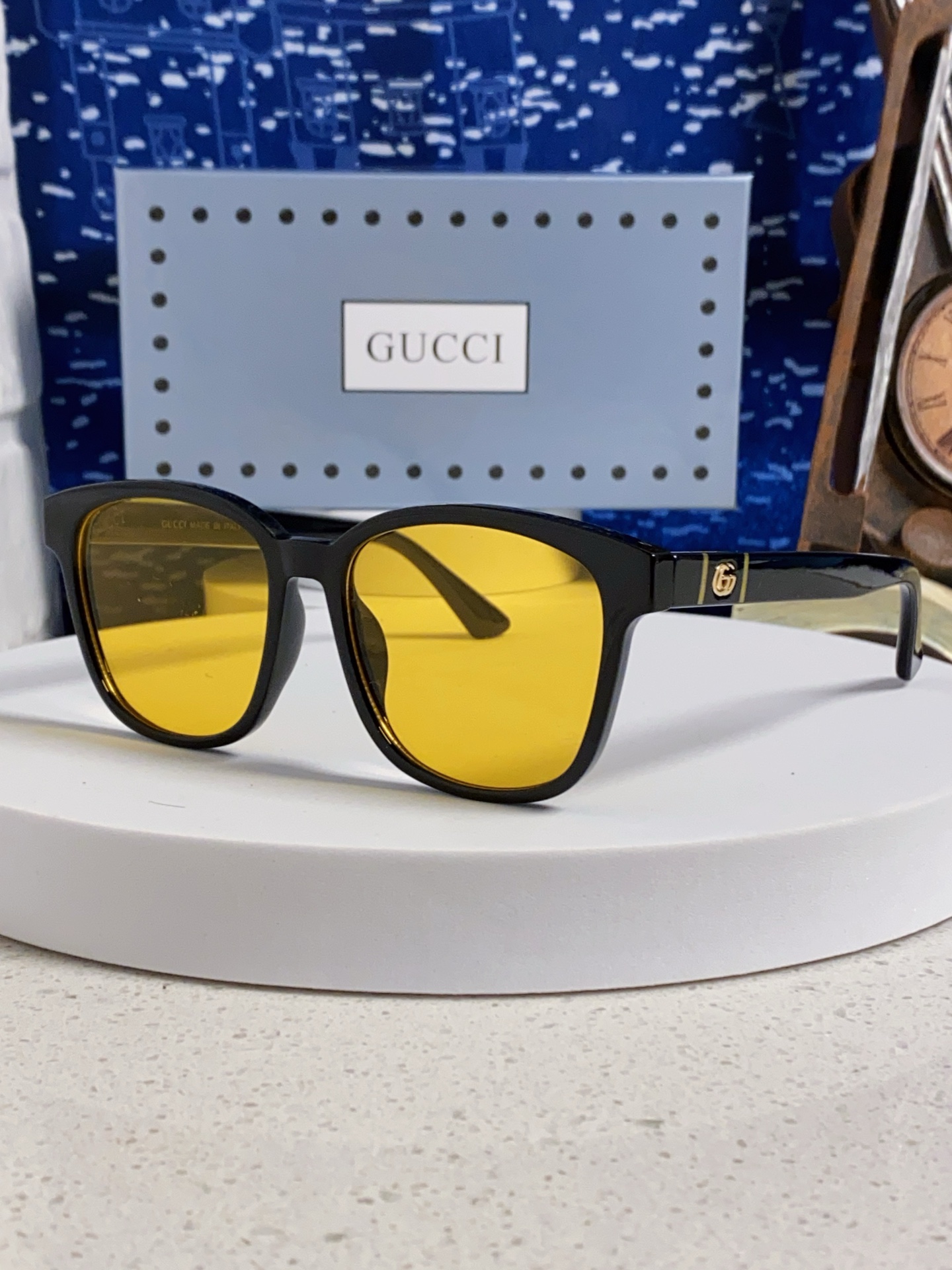  Gucci古奇 2025新款G家墨镜男女防晒防紫外线方形进口太阳眼镜GG0637