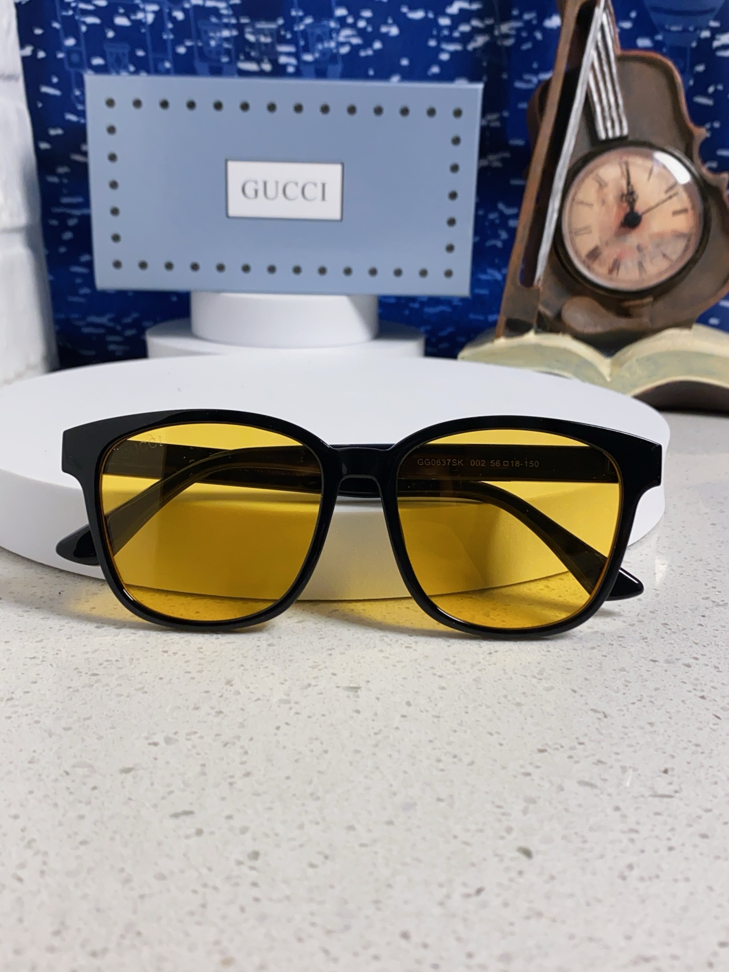  Gucci古奇 2025新款G家墨镜男女防晒防紫外线方形进口太阳眼镜GG0637