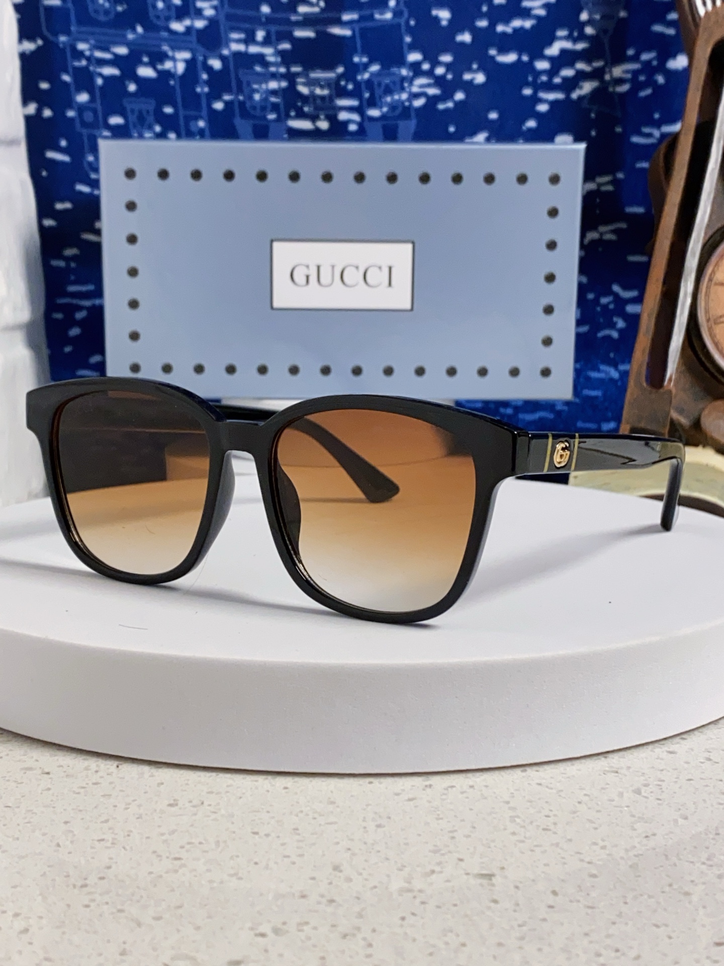  Gucci古奇 2025新款G家墨镜男女防晒防紫外线方形进口太阳眼镜GG0637