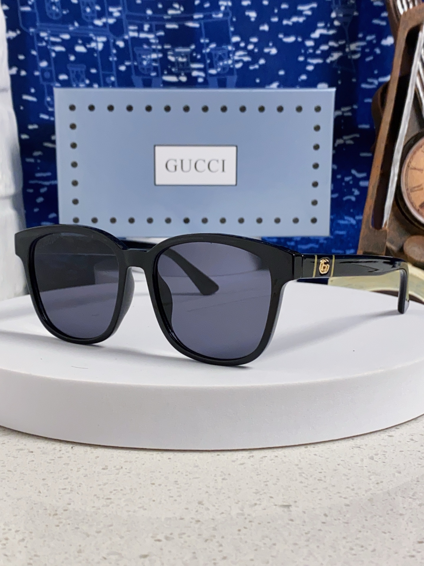  Gucci古奇 2025新款G家墨镜男女防晒防紫外线方形进口太阳眼镜GG0637