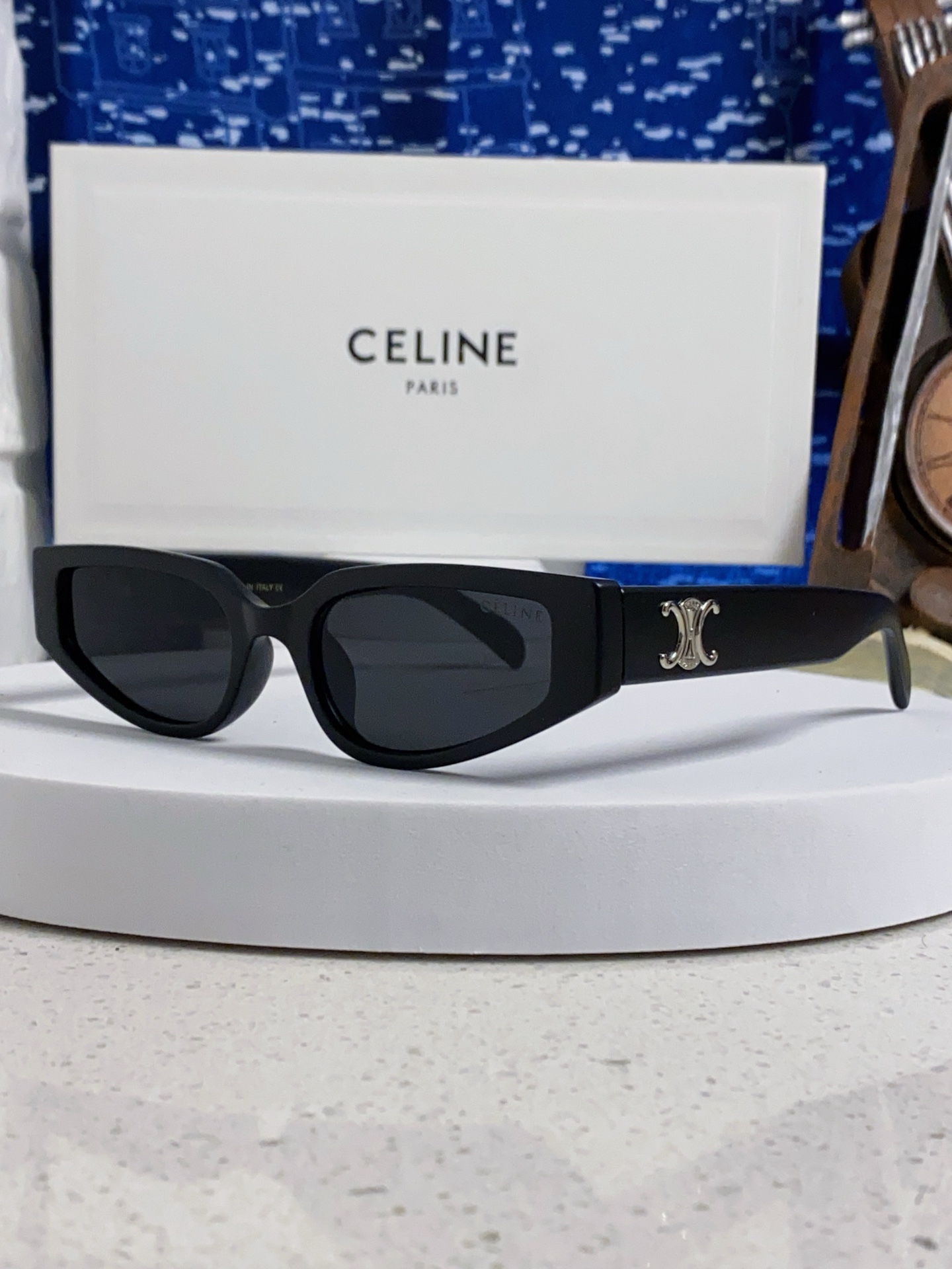  Celine赛琳 2025新款猫眼墨镜男女 春夏高级太阳镜防风防紫外线防晒 