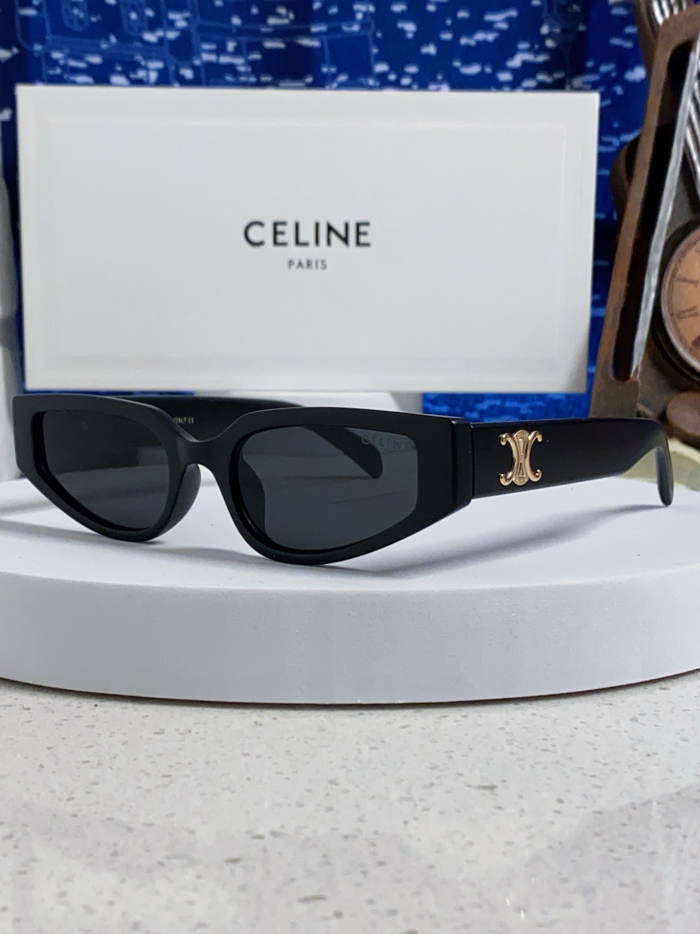  Celine赛琳 2025新款猫眼墨镜男女 春夏高级太阳镜防风防紫外线防晒 