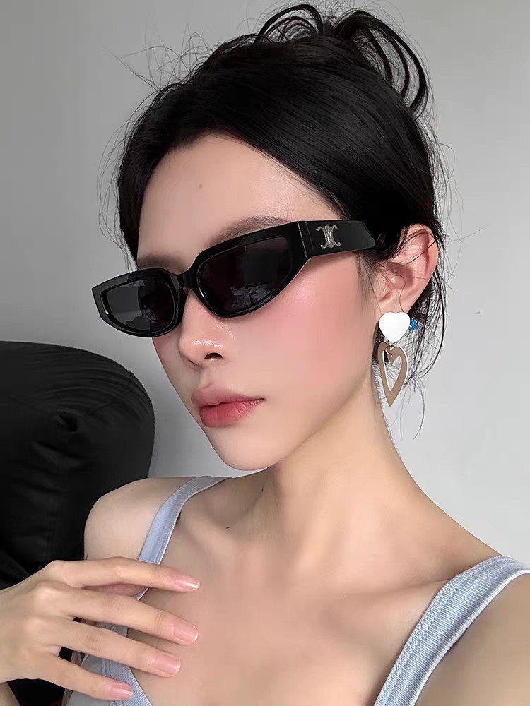  Celine赛琳 2025新款猫眼墨镜男女 春夏高级太阳镜防风防紫外线防晒 