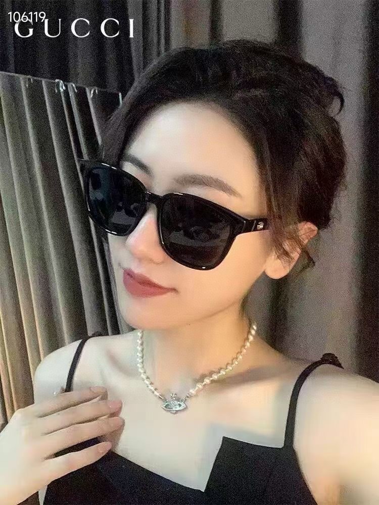  Gucci古奇 2025新款G家墨镜男女防晒防紫外线方形进口太阳眼镜GG0637